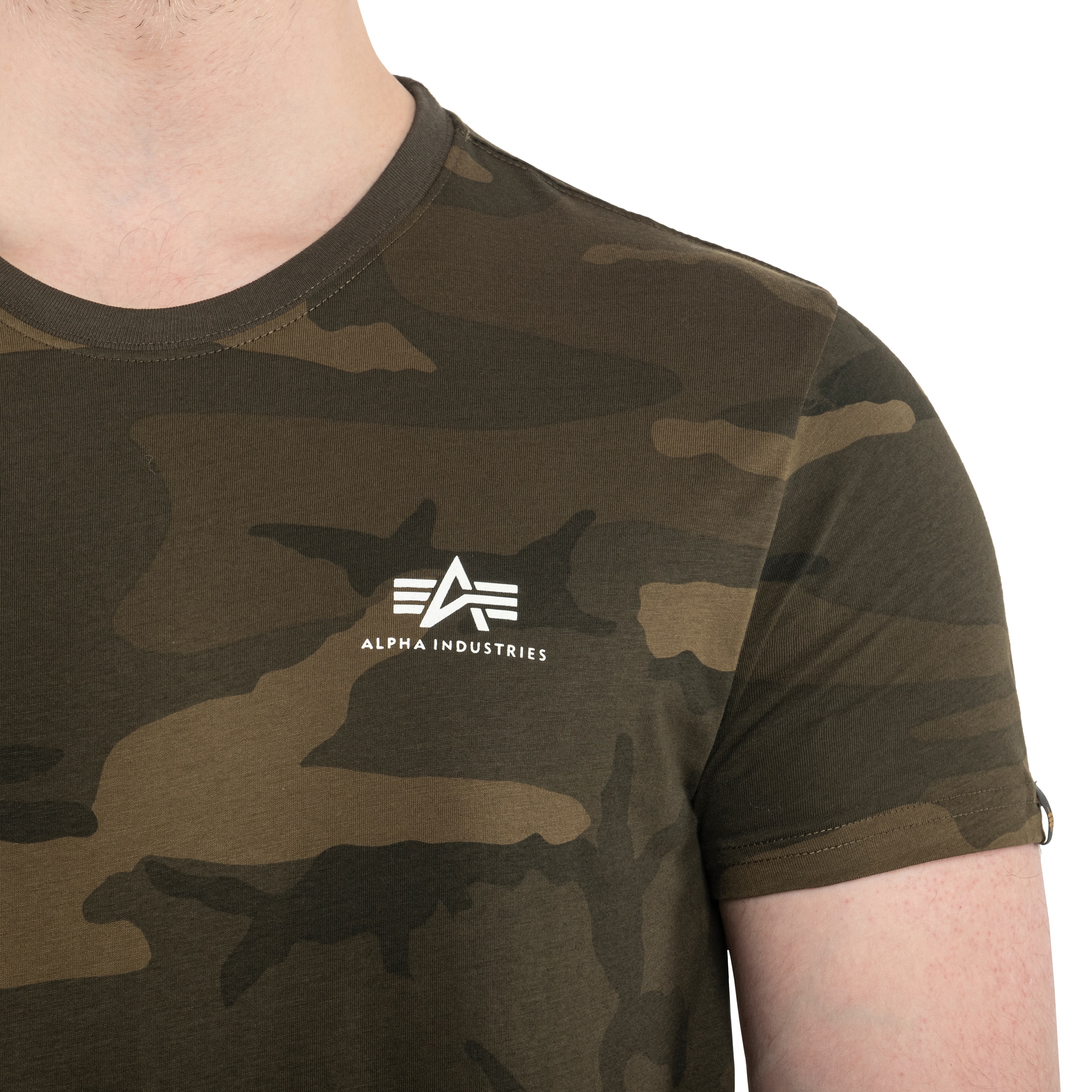 Koszulka T-shirt Alpha Industries Basic Small Logo - Olive Camo