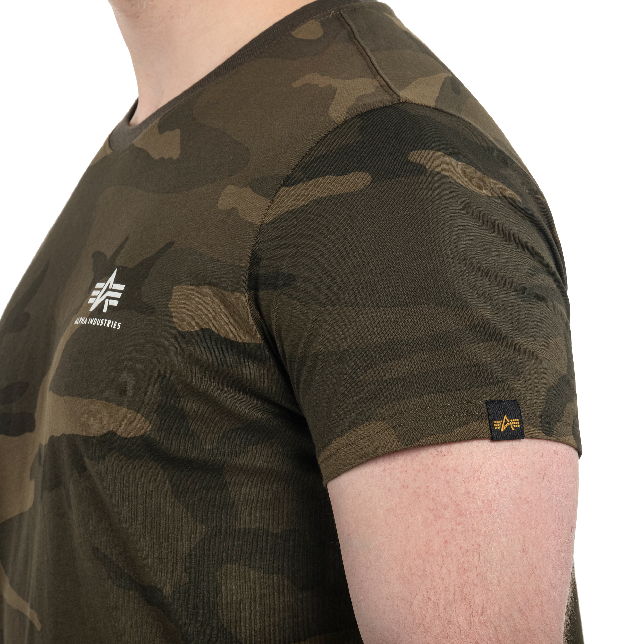 Koszulka T-shirt Alpha Industries Basic Small Logo - Olive Camo