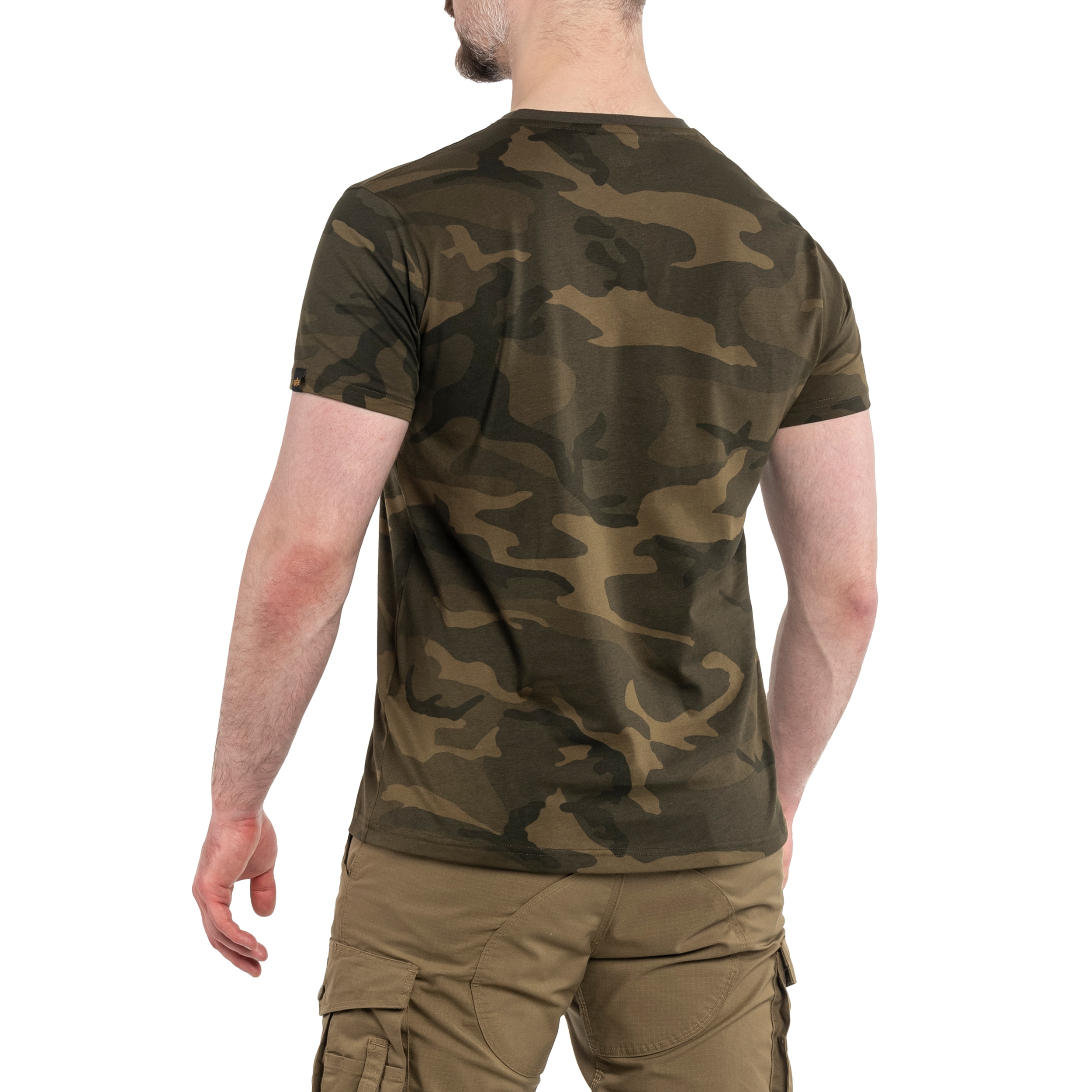 Koszulka T-shirt Alpha Industries Basic Small Logo - Olive Camo