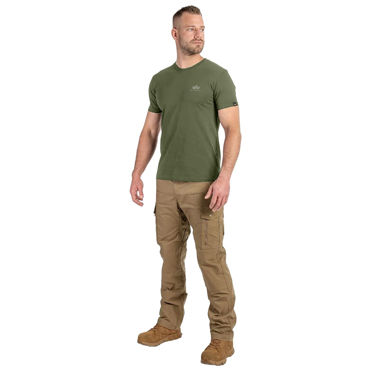 Koszulka T-shirt Alpha Industries Basic Small Logo - Dark Olive