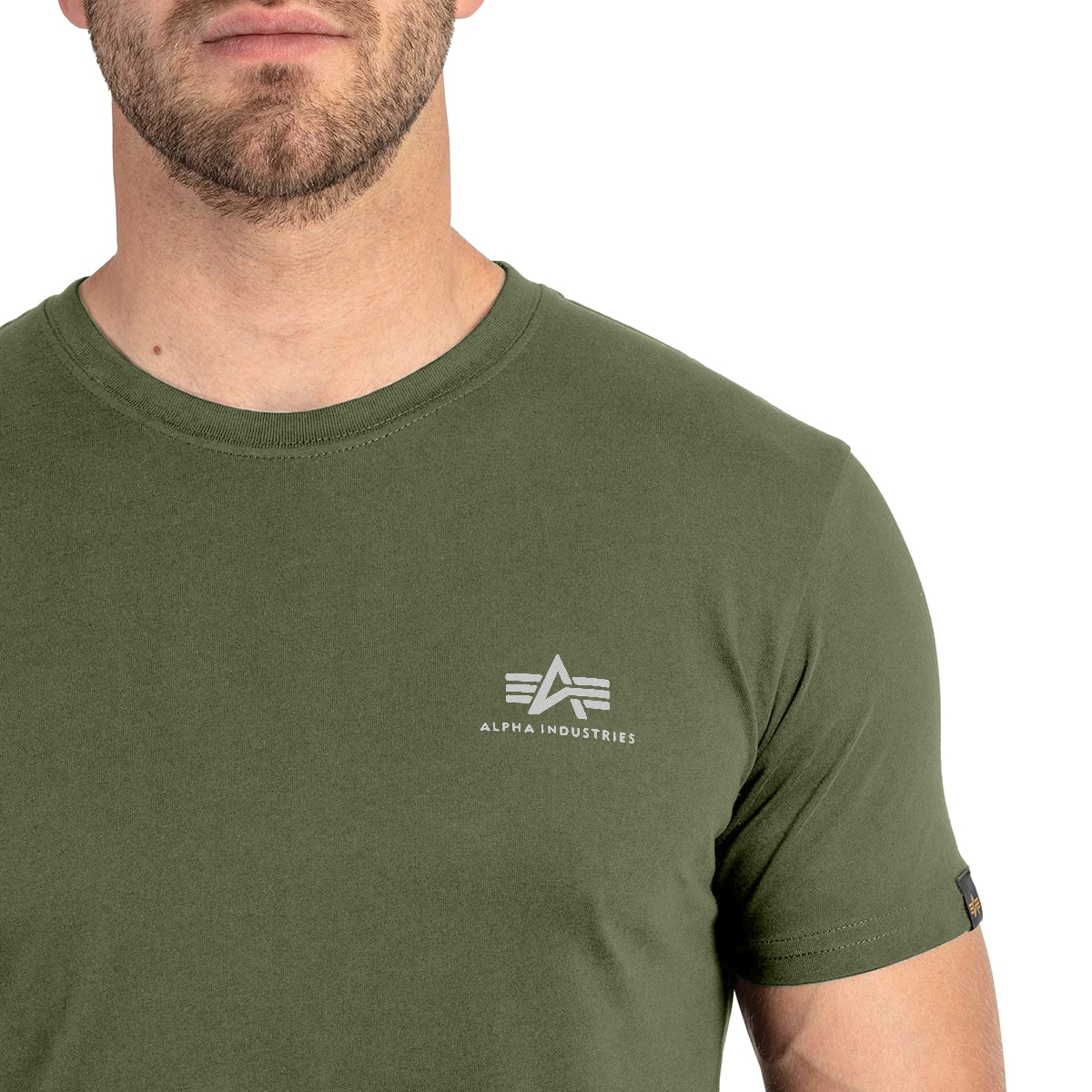Koszulka T-shirt Alpha Industries Basic Small Logo - Dark Olive