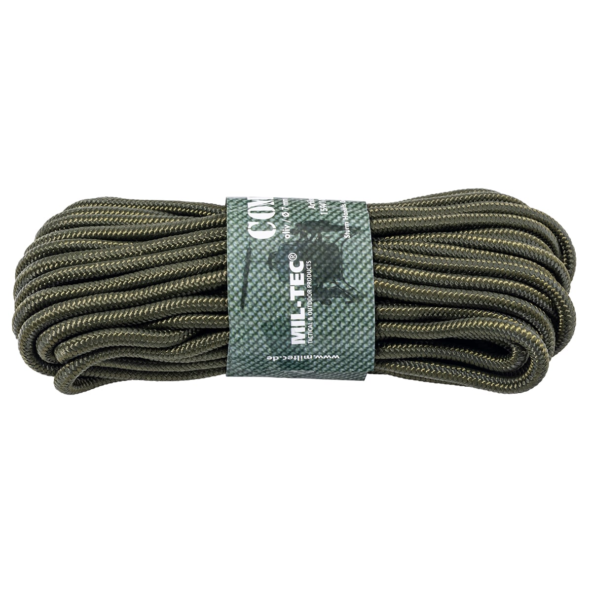 Мотузка Mil-Tec 7 мм x 15 м - 420 кг - Olive