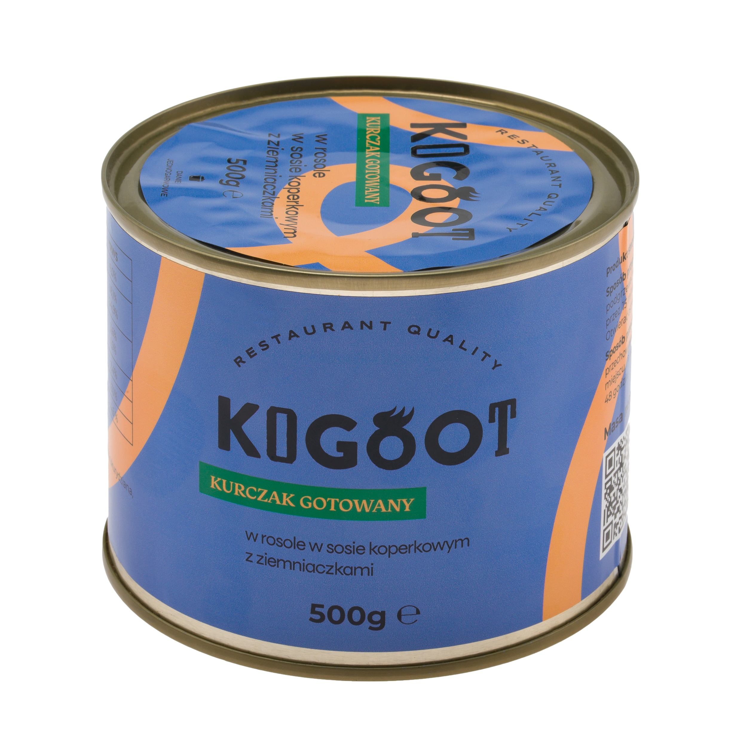 Żywność konserwowana Kogoot - Kurczak gotowany w rosole w sosie koperkowym z ziemniaczkami 500 g