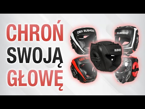 Kask bokserski DBX Bushido treningowy/sparingowy - Czarny/Czerwony