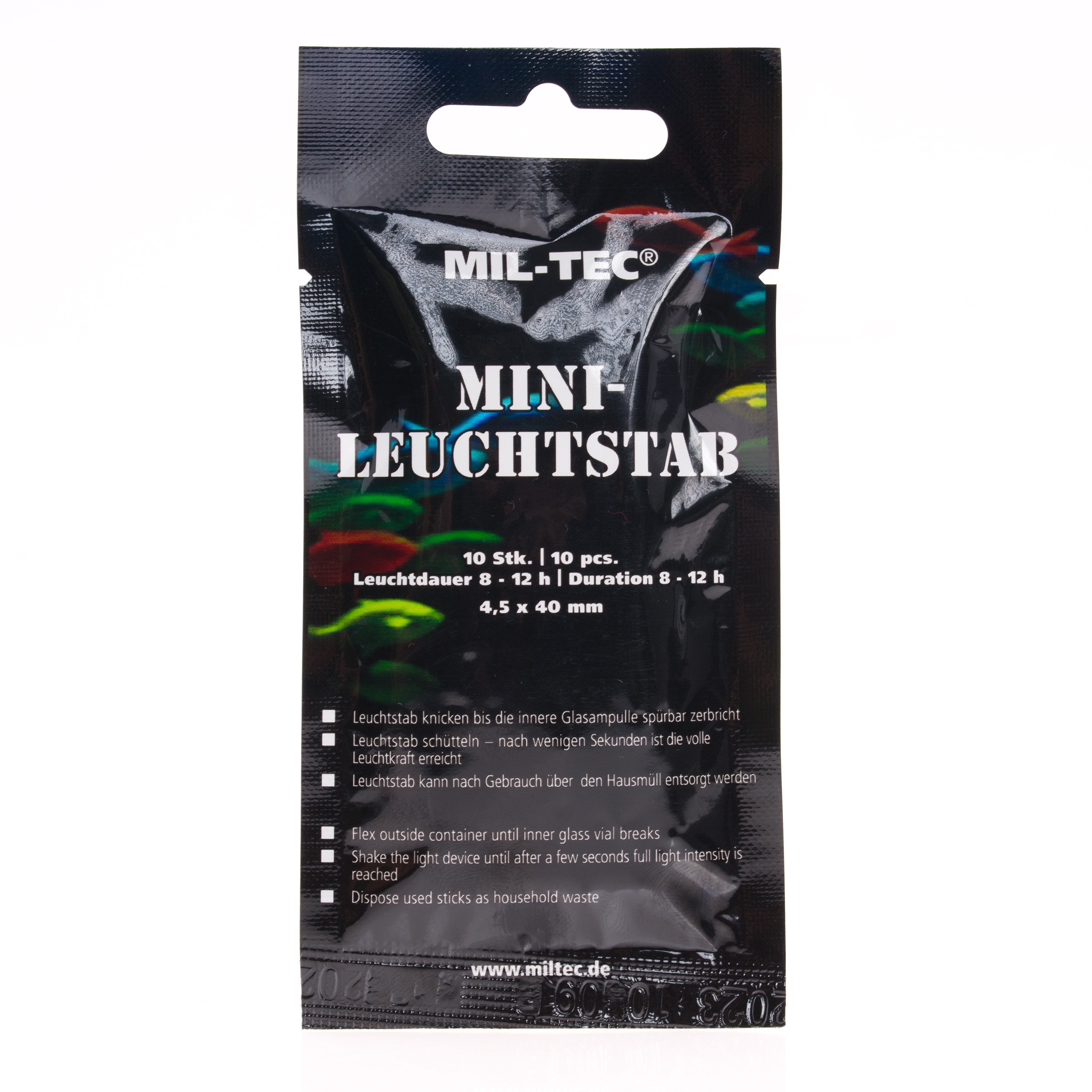 Oświetlenie chemiczne Mil-Tec Lightstick Mini 10 szt. - Green