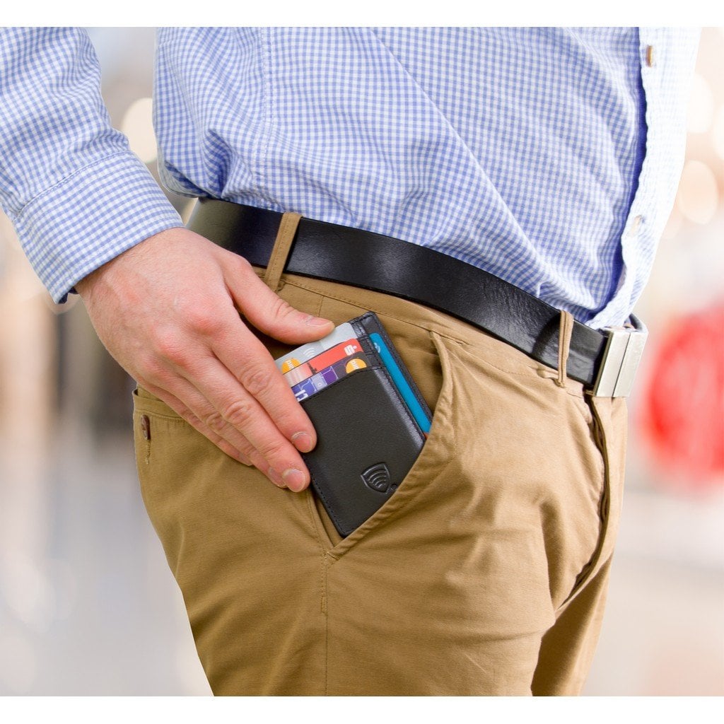Skórzane etui ochronne RFID Stop Koruma na kartę płatniczą