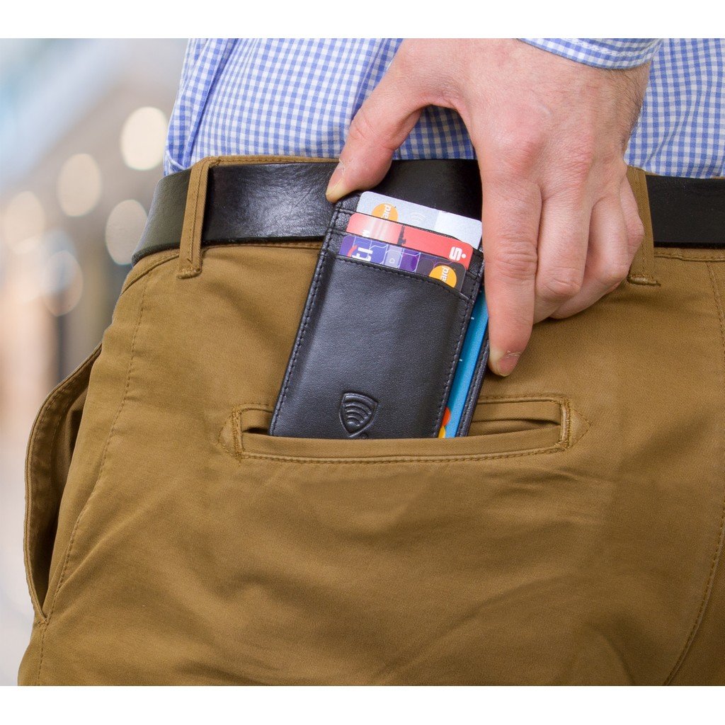 Skórzane etui ochronne RFID Stop Koruma na kartę płatniczą