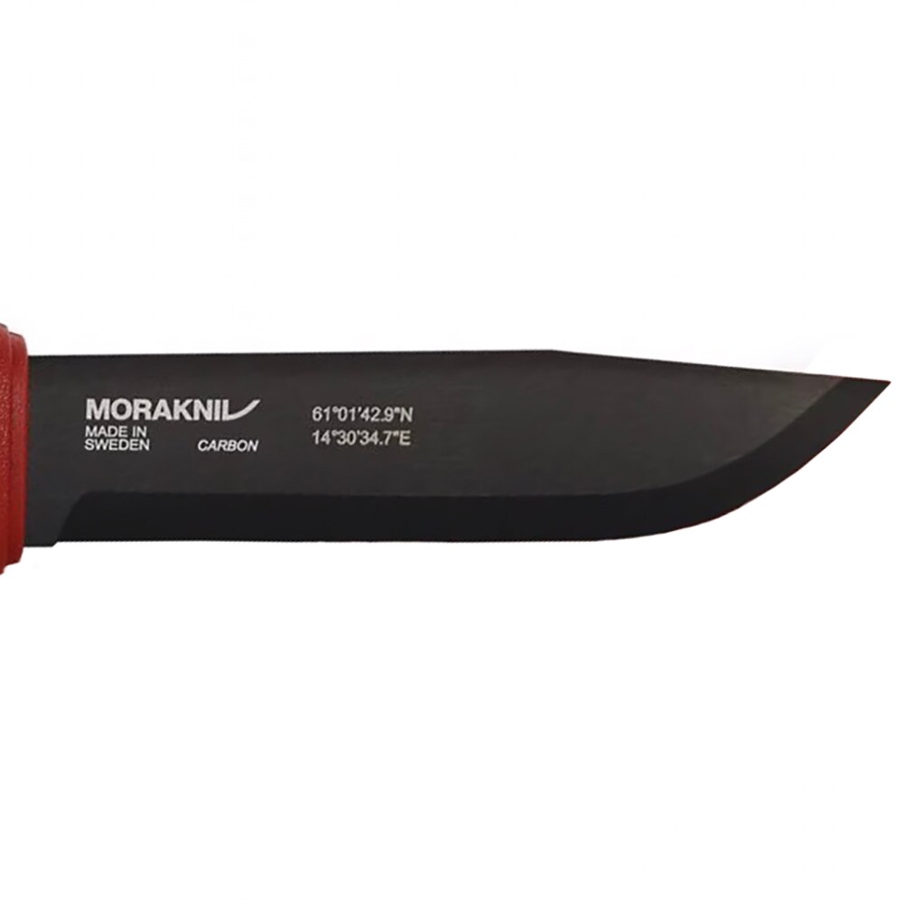 Mora Garberg Dala Red Edition Fixed Blade Knife - Black Blade