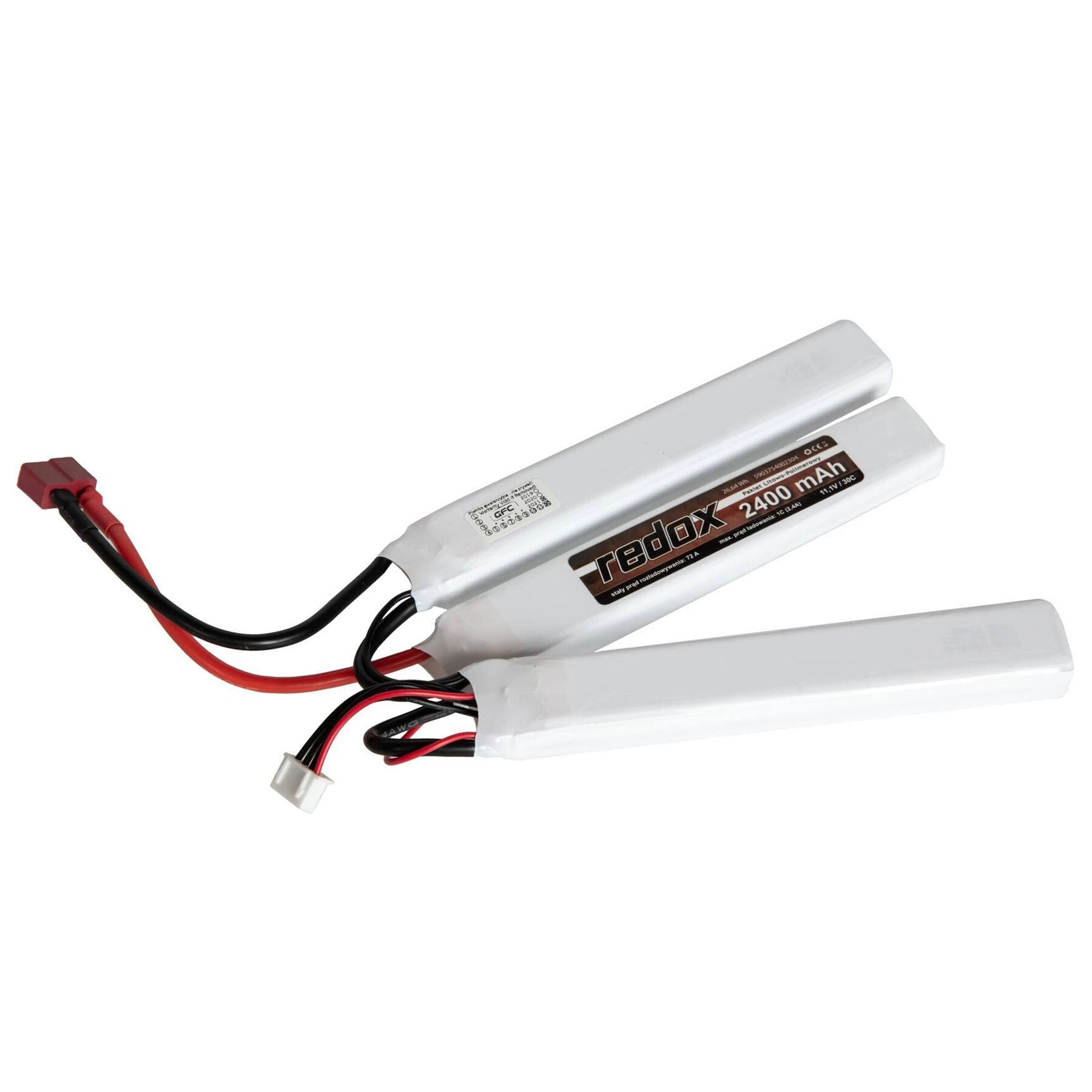 Акумулятор ASG Redox Li-Po 2400 mAh 11,1V 3-pack 30C DEANs
