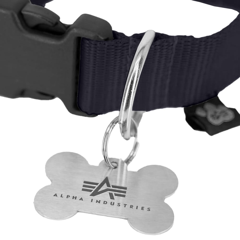 Obroża dla psa Alpha Industries Basic Dog-Tag Collar - Black
