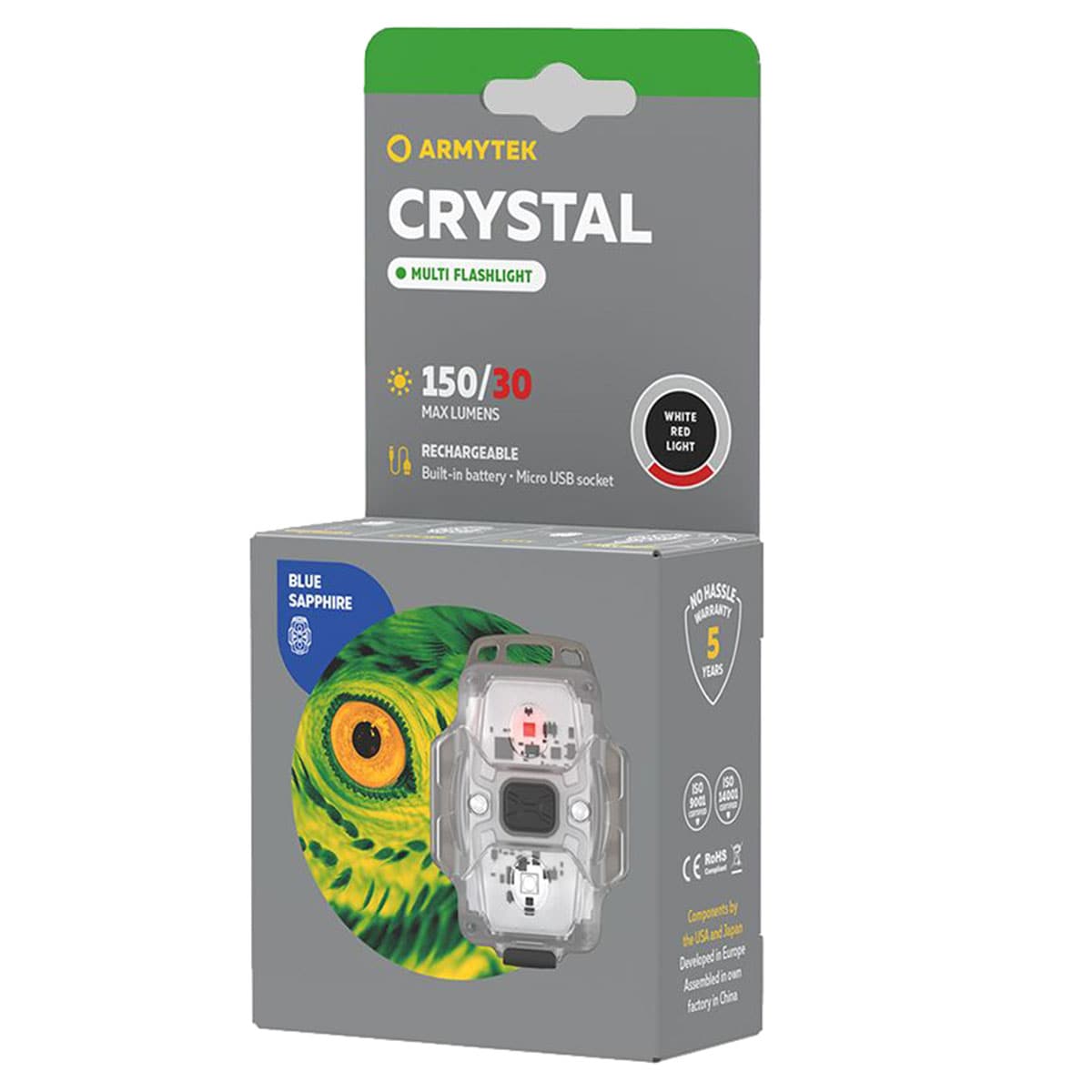 Ліхтар Armytek Crystal Green 5в1 - 150 люмен