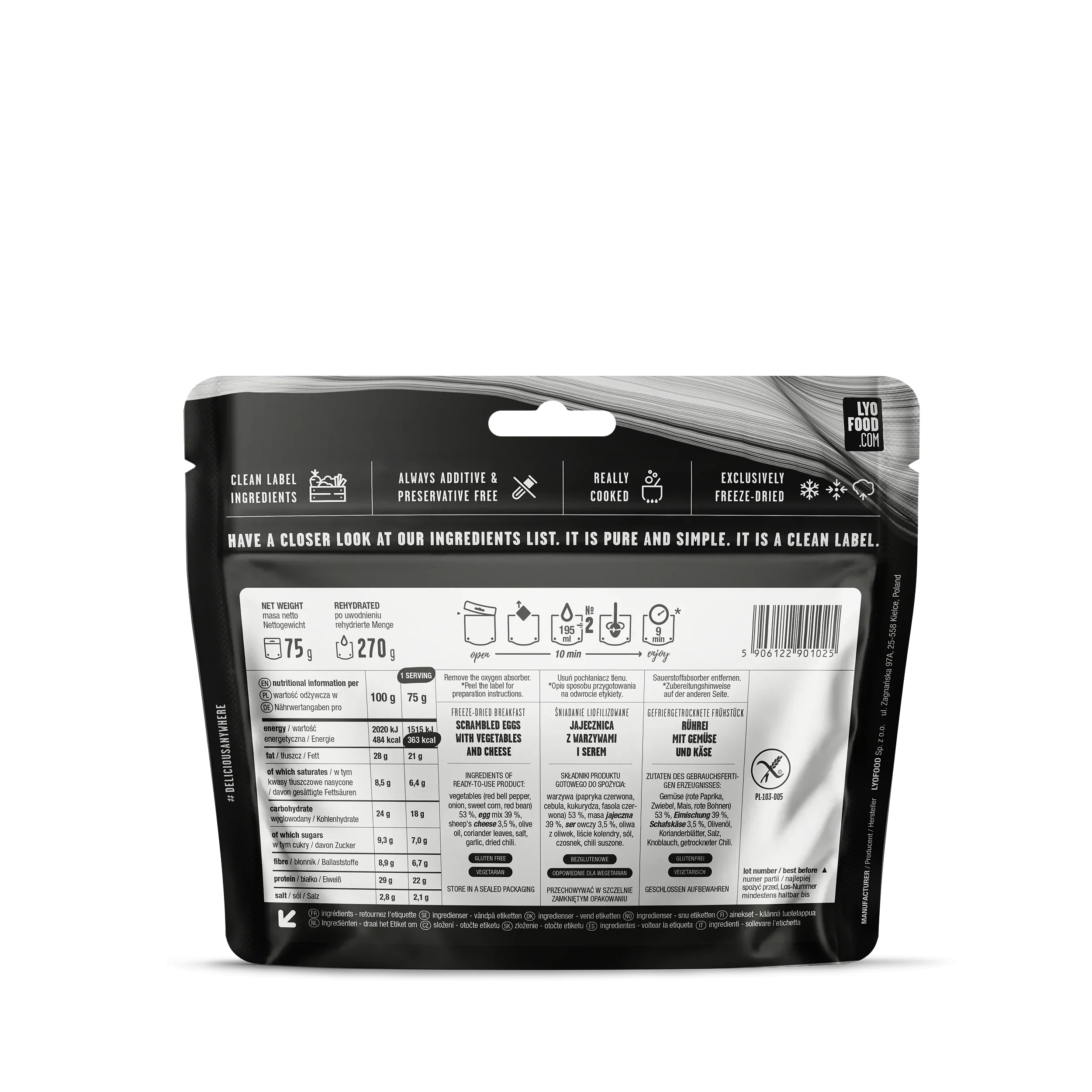 Żywność liofilizowana LYOFOOD 14-dniowy pakiet żywnościowy