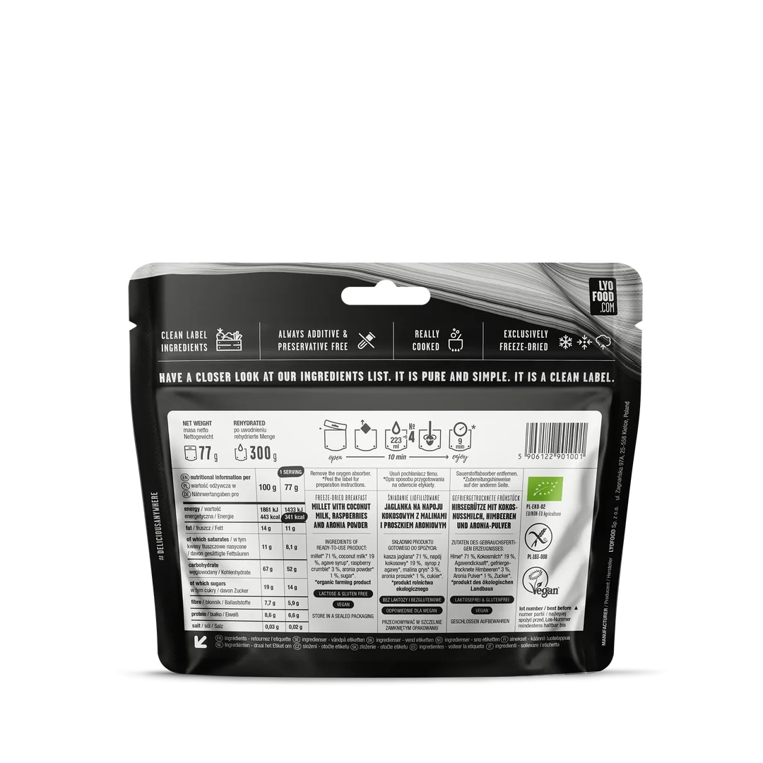 Сублімовані продукти LYOFOOD 14-денний продуктовий пакет - вегетаріанський