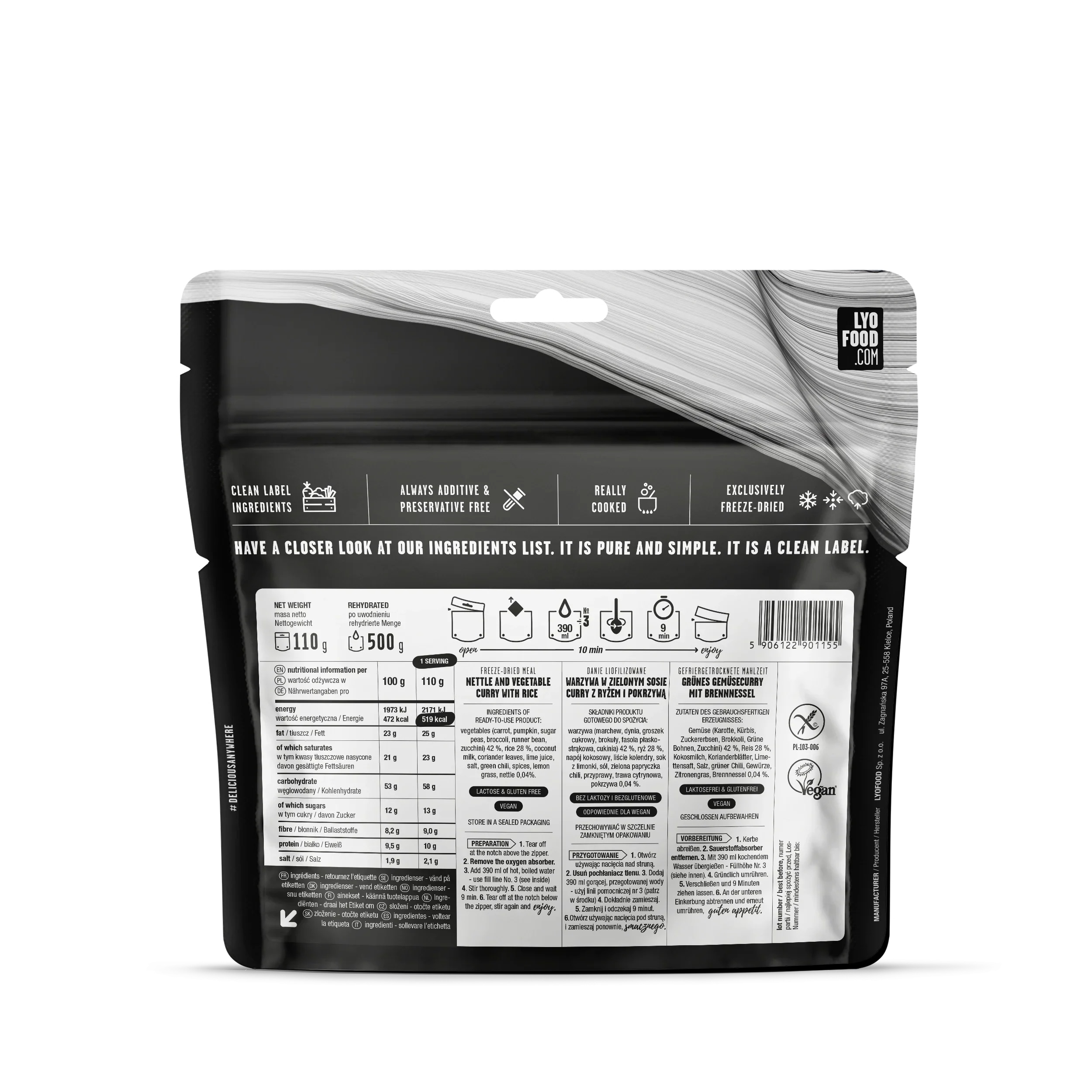 Сублімовані продукти LYOFOOD 14-денний продуктовий пакет - вегетаріанський