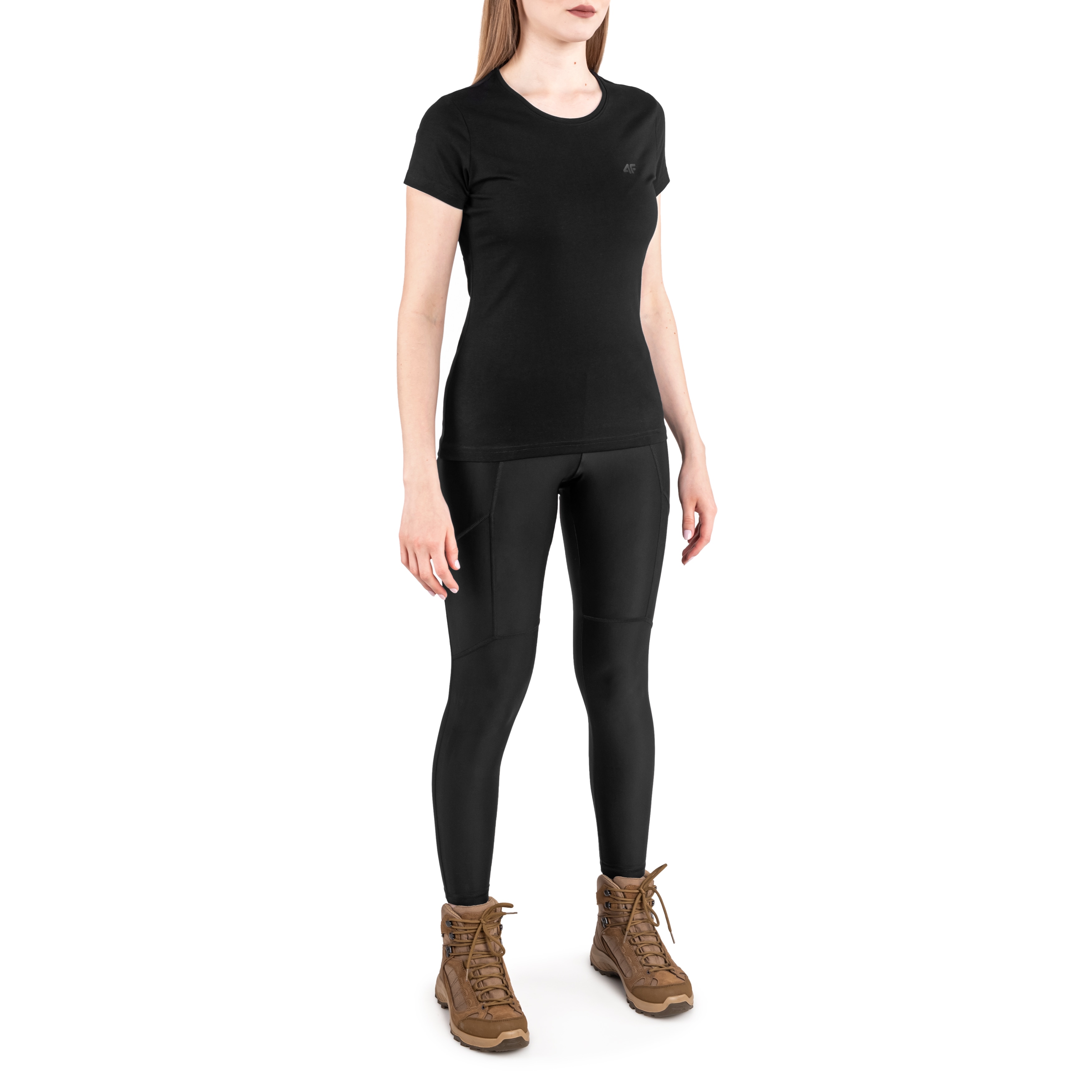Жіноча футболка 4F TTSHF1161 - Глибокий Чорний