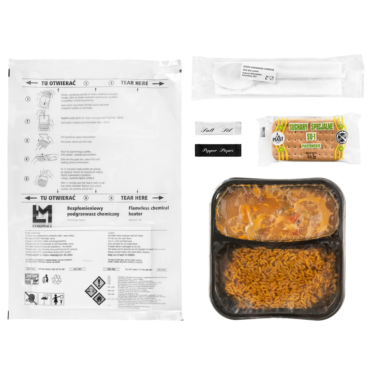 Racja żywnościowa Arpol Posiłek na szybko nr 16 - Kurczak z ryżem i sosem azjatyckim