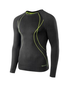 Термоактивна футболка Hi-Tec Ikar Top Long Sleeve - Black/Lime Punch Термоактивна футболка Hi-Tec Ikar Top Long Sleeve - Black/Lime Punch
