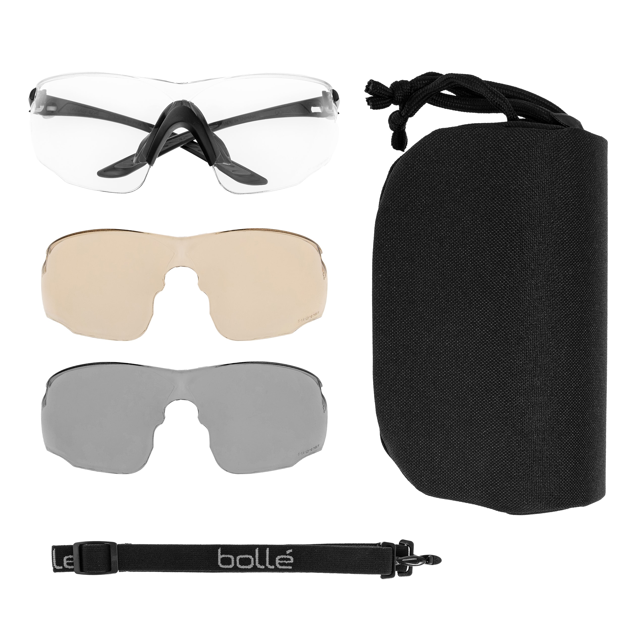 Okulary taktyczne Bolle Combat Kit Black