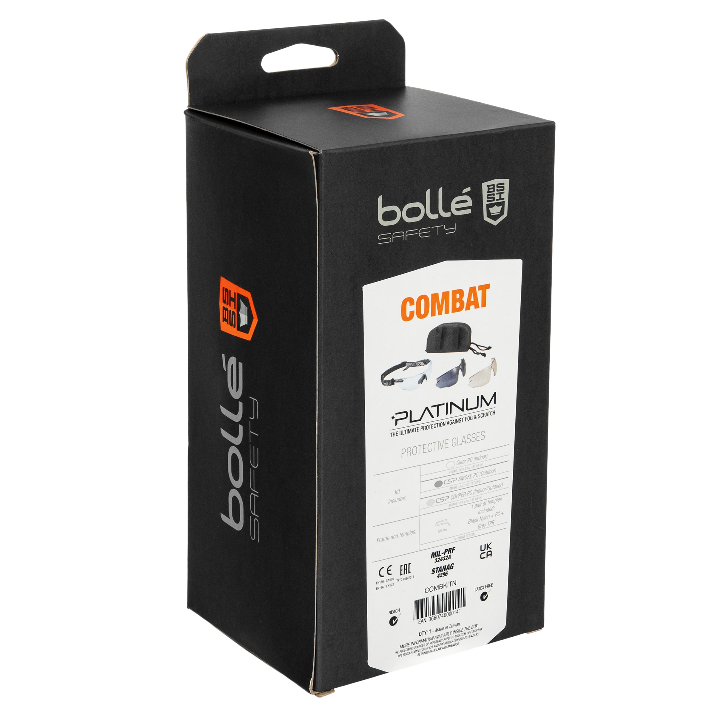 Okulary taktyczne Bolle Combat Kit Black