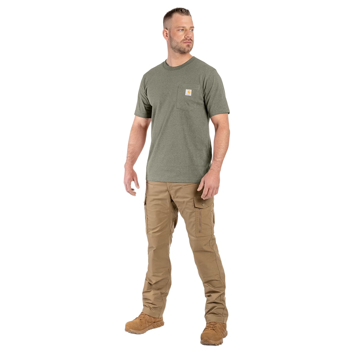 Koszulka T-Shirt Carhartt K87 Pocket - Dusty Olive
