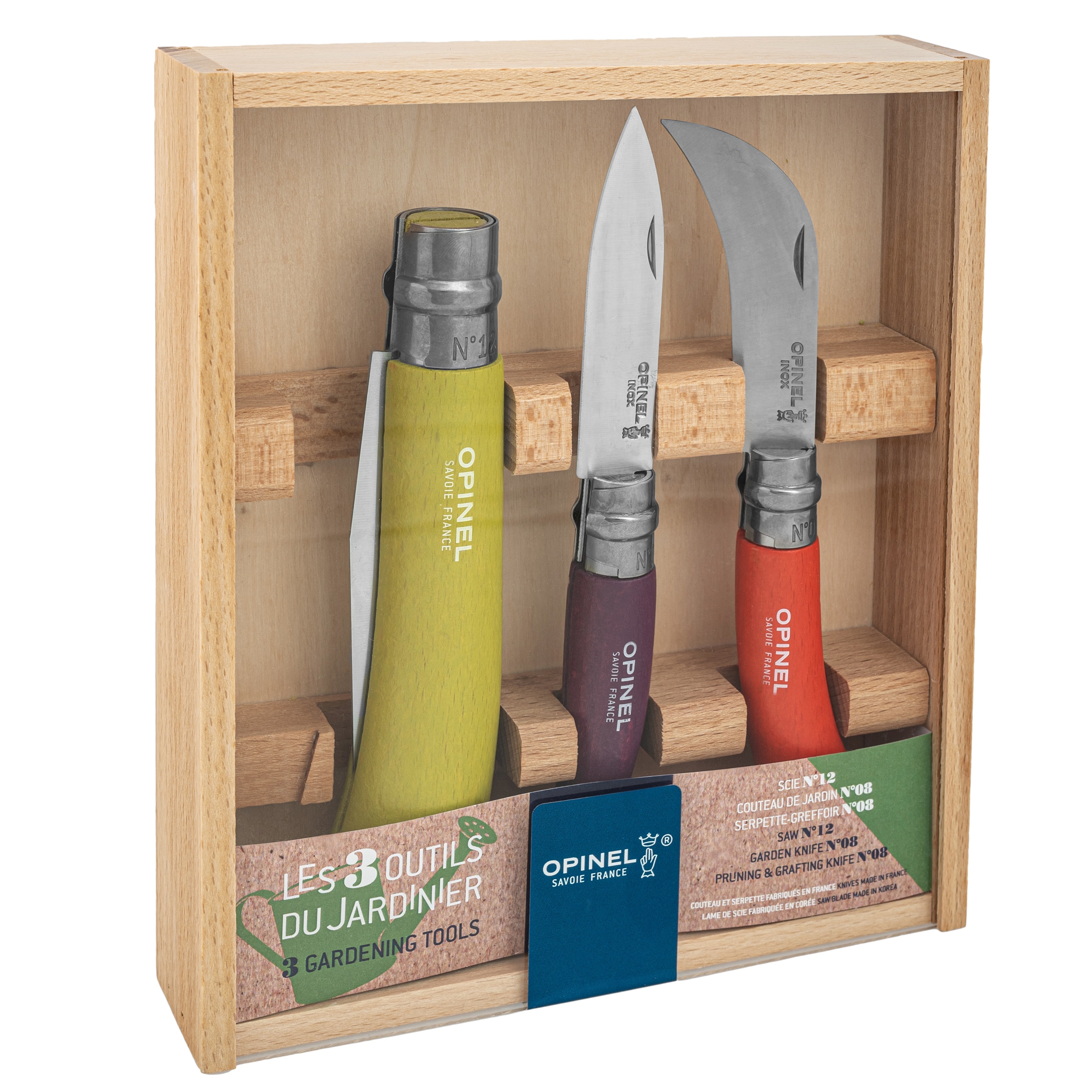 Zestaw noży ogrodniczych Opinel Coloured Gardener Box Set