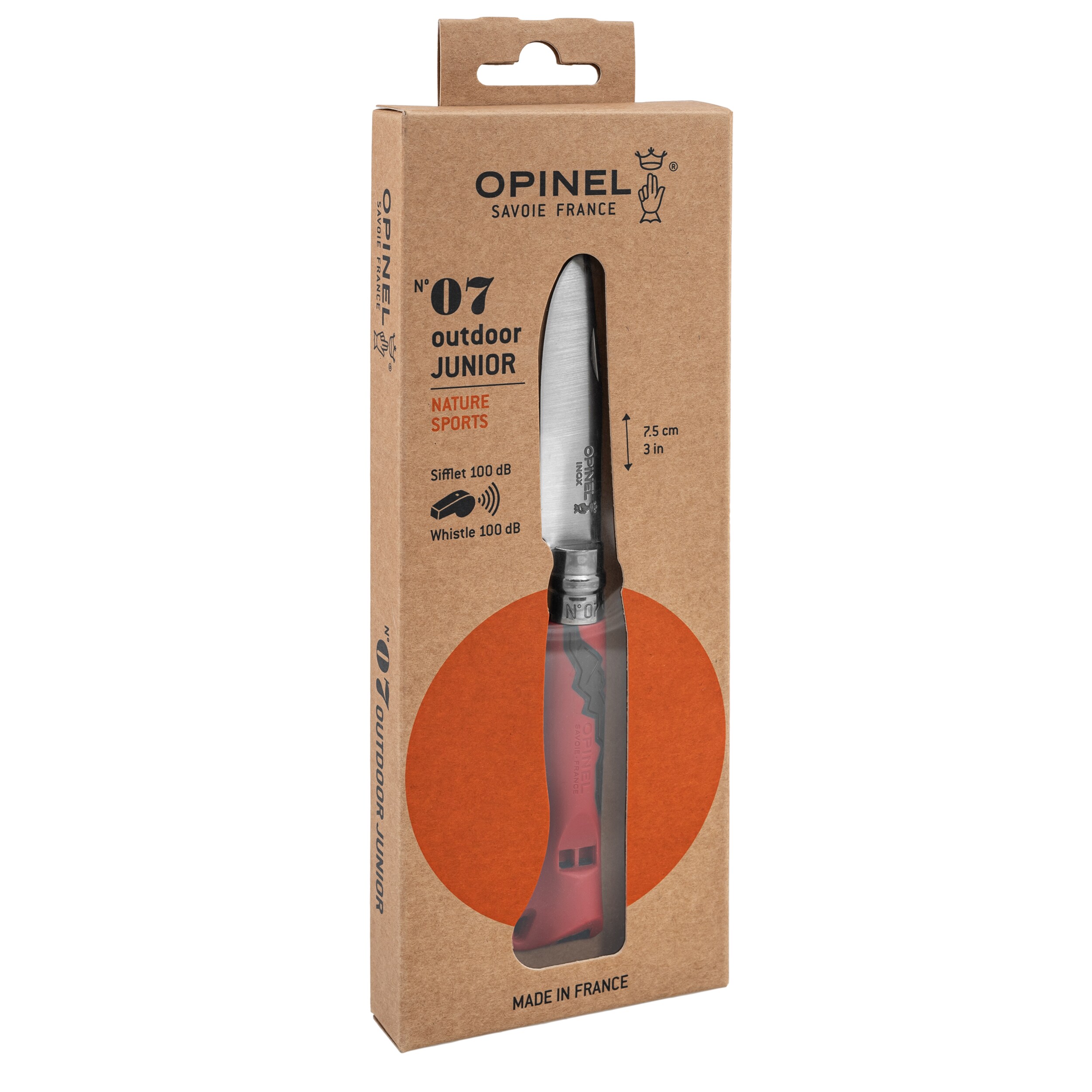Nóż składany Opinel No.07 Outdoor Junior - Red