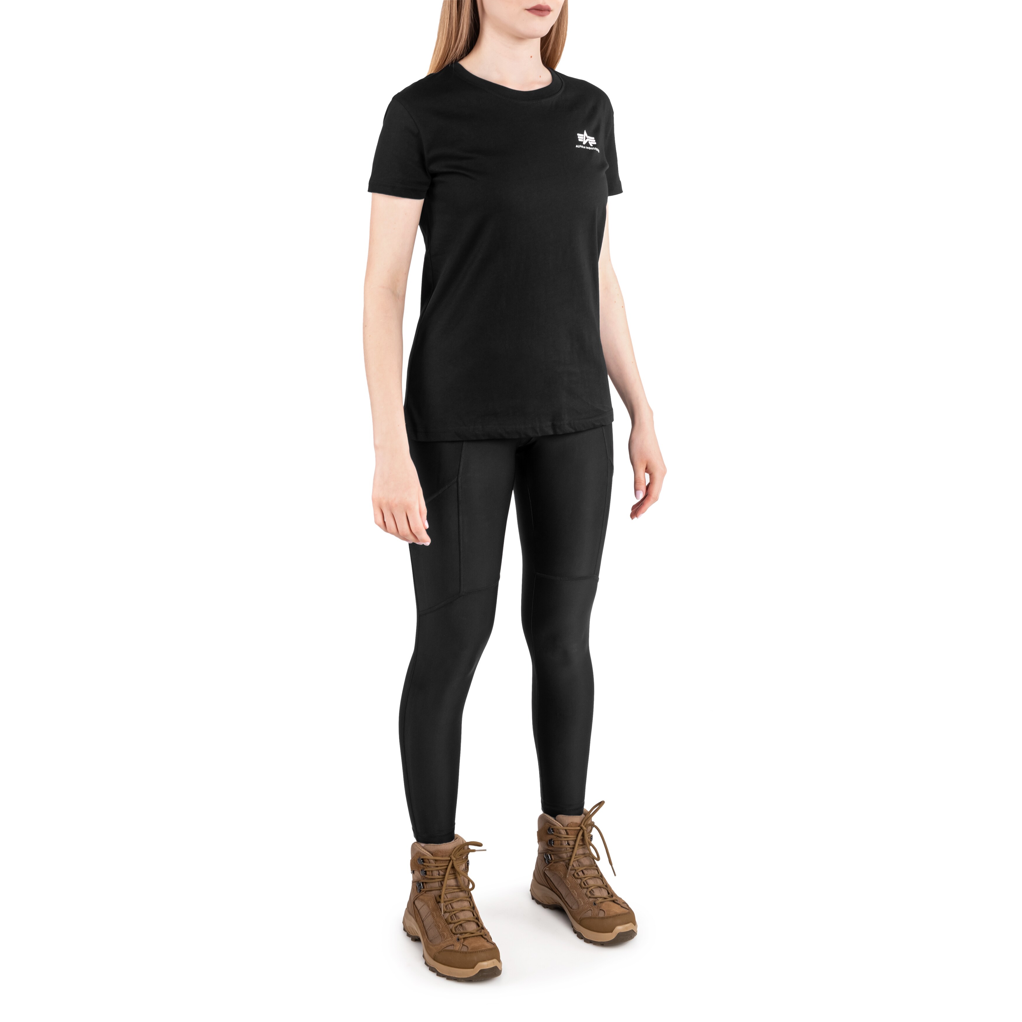 Koszulka T-shirt damska Alpha Industries Basic Small Logo - Black