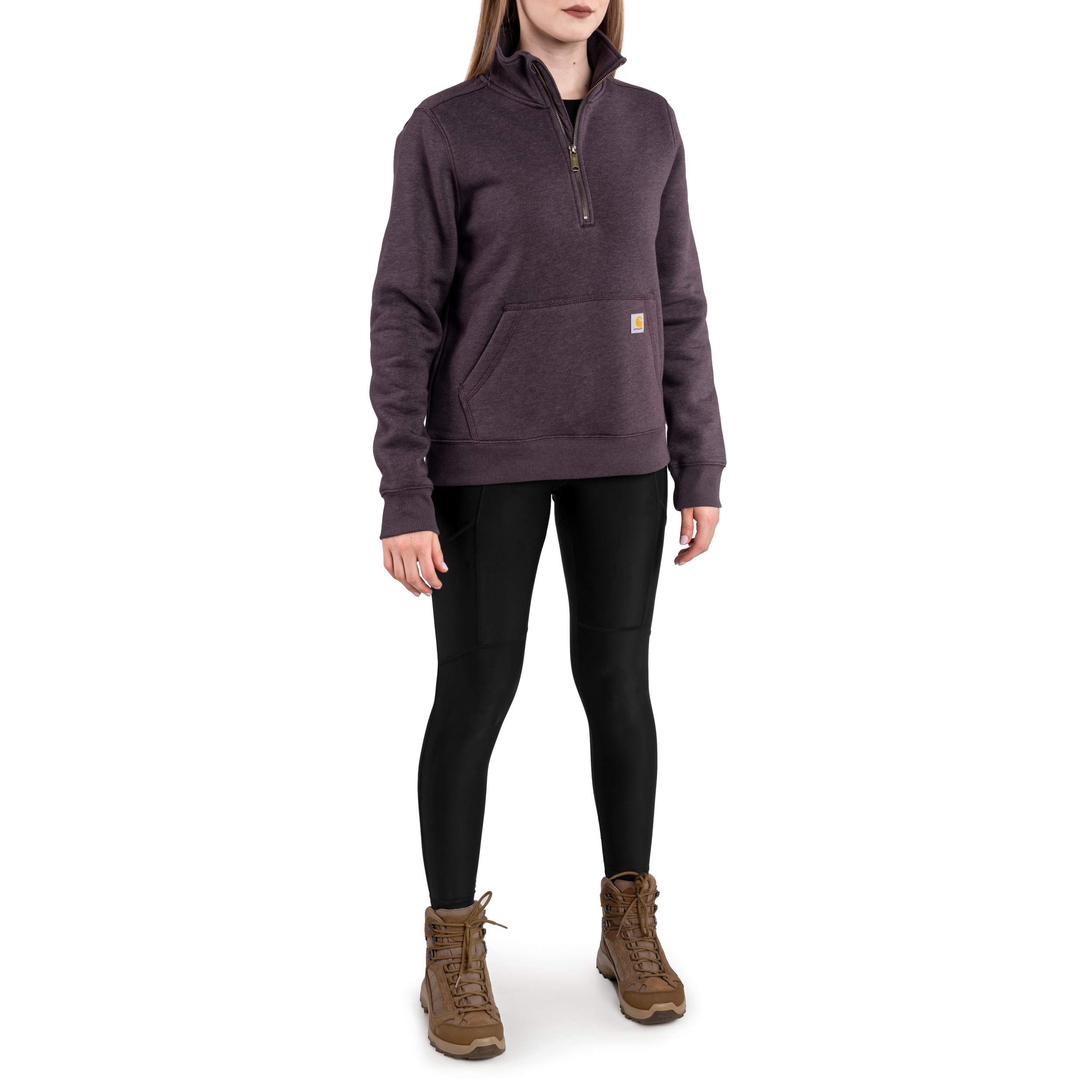 Bluza damska Carhartt Midweight Half Zip - Blackberry Heather