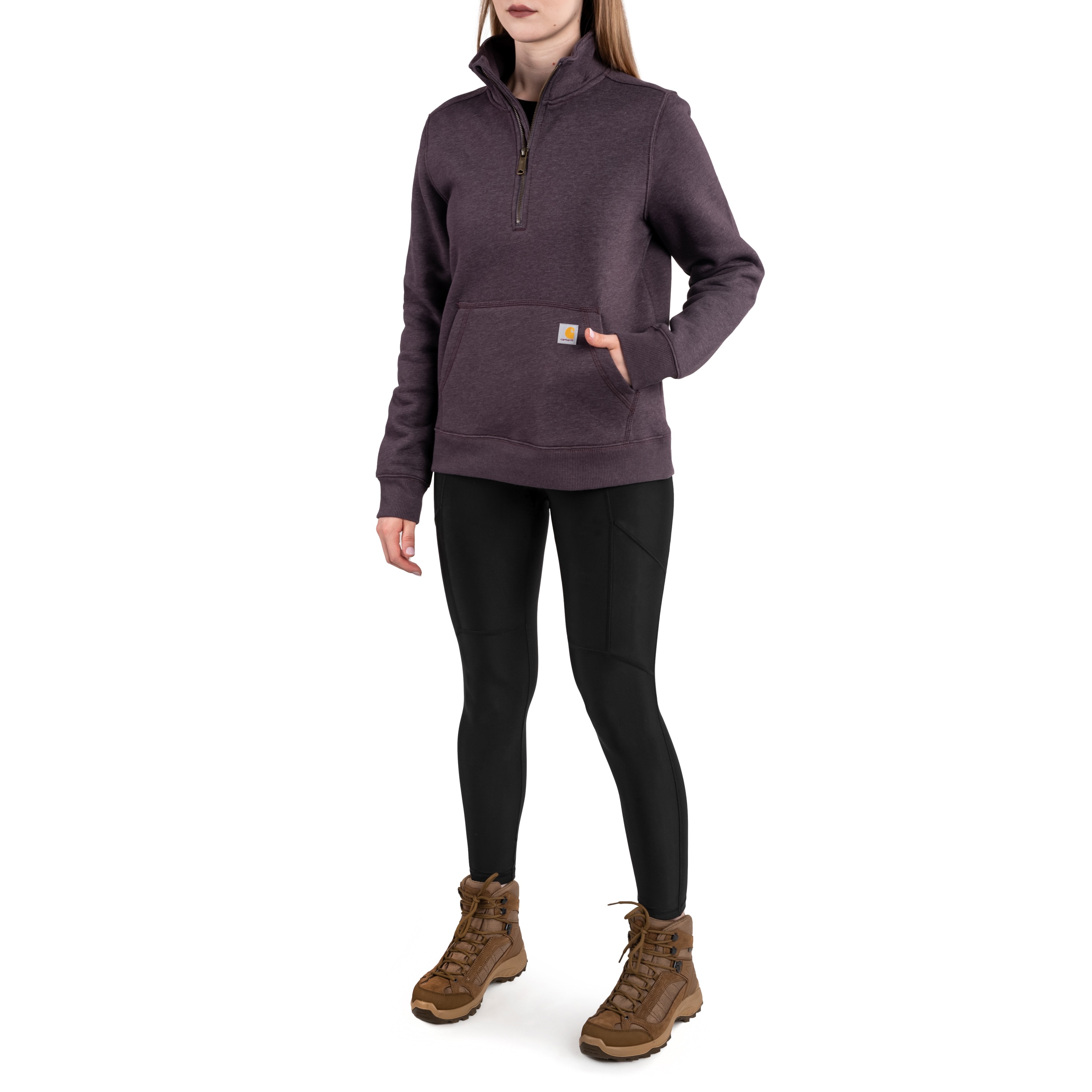 Bluza damska Carhartt Midweight Half Zip - Blackberry Heather