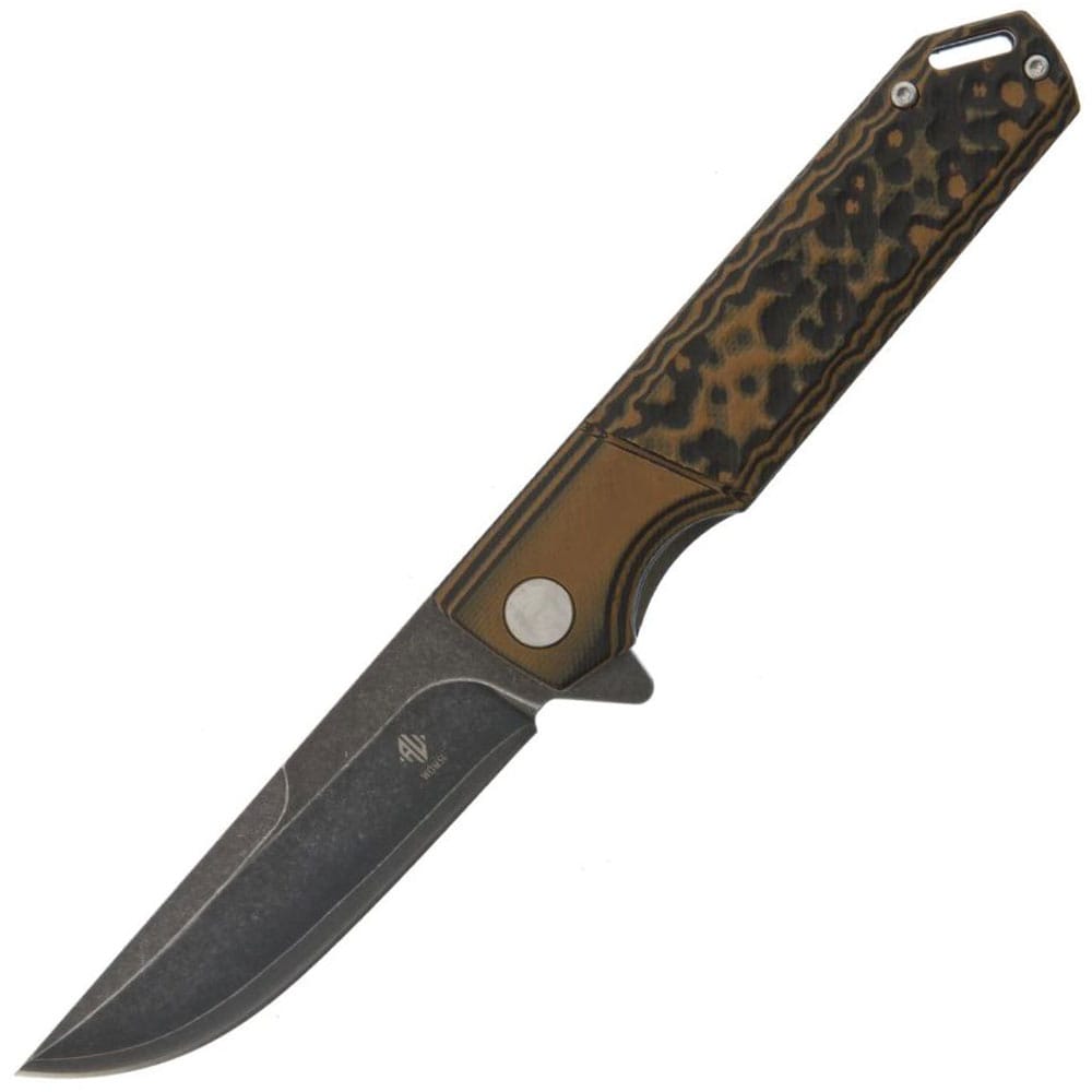 Nóż składany Womsi Wasp S90V G10 - Brown/Black