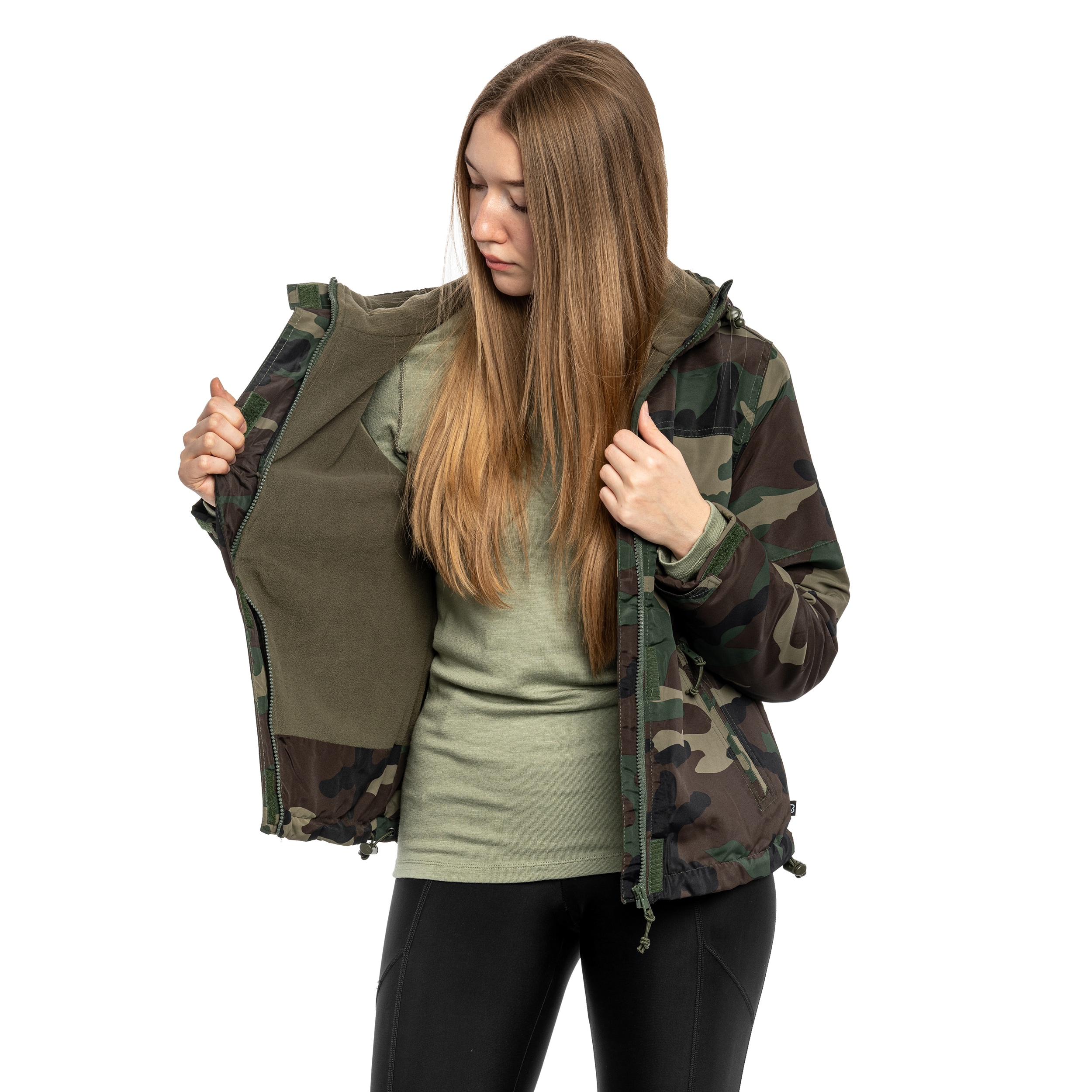 Kurtka damska Brandit Windbreaker Frontzip - Woodland