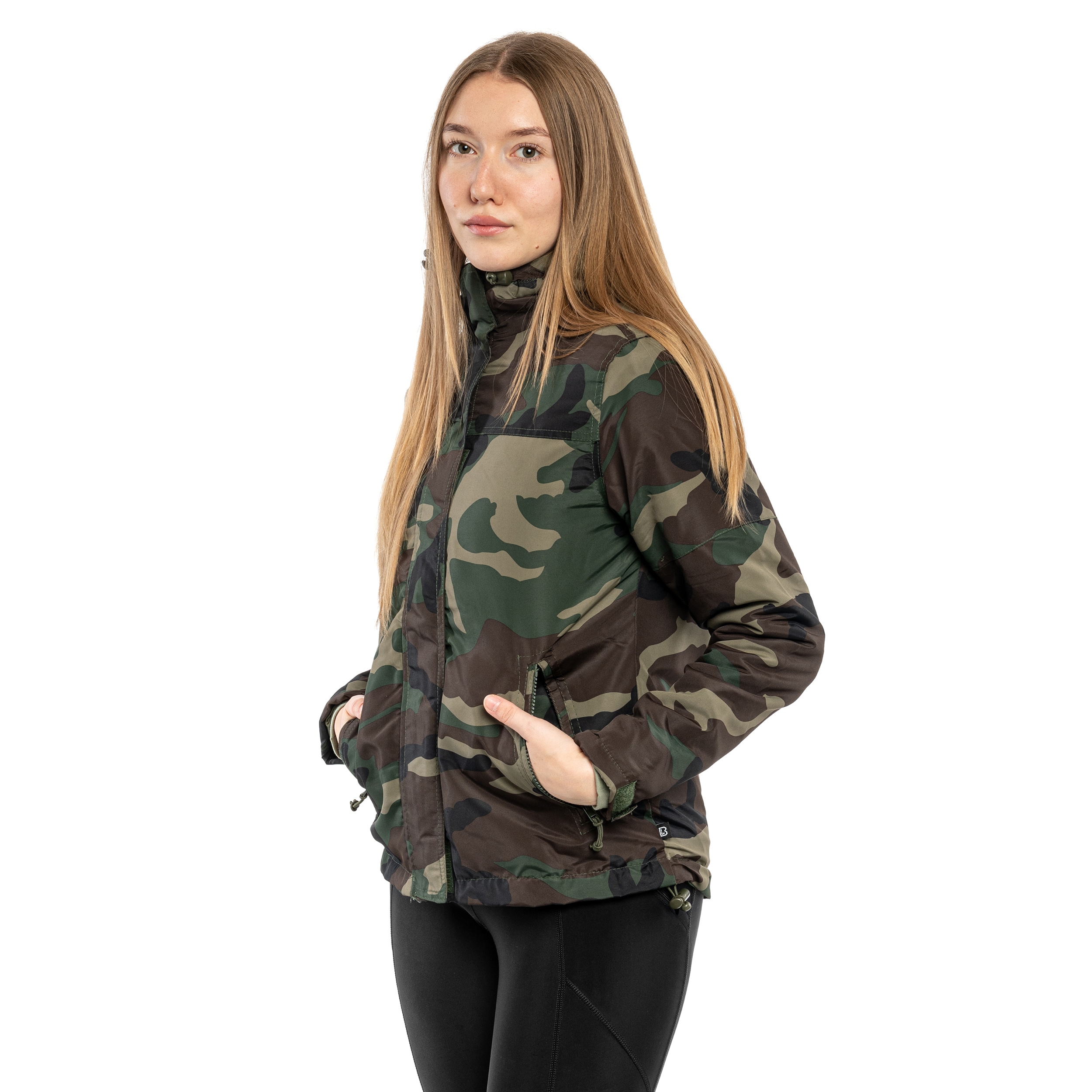 Kurtka damska Brandit Windbreaker Frontzip - Woodland