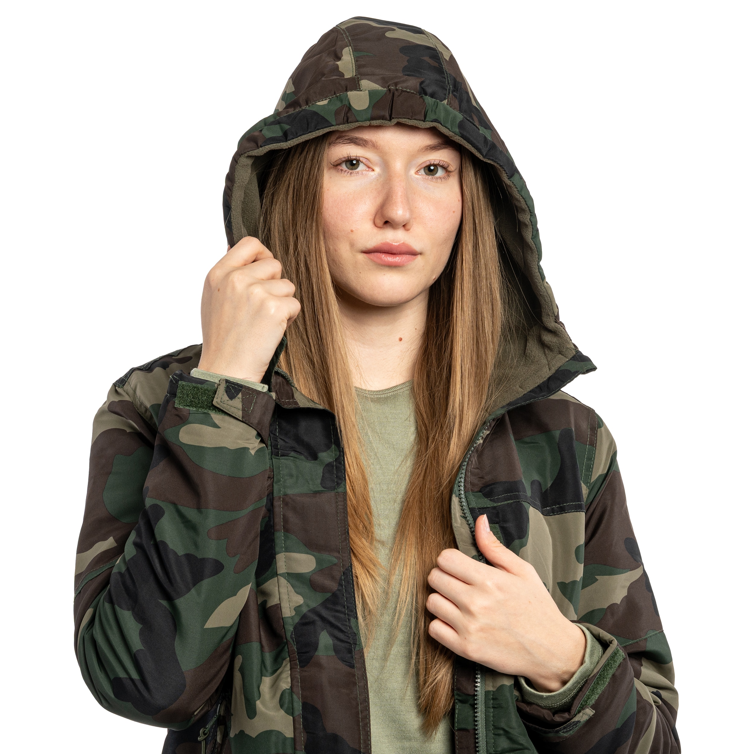 Kurtka damska Brandit Windbreaker Frontzip - Woodland