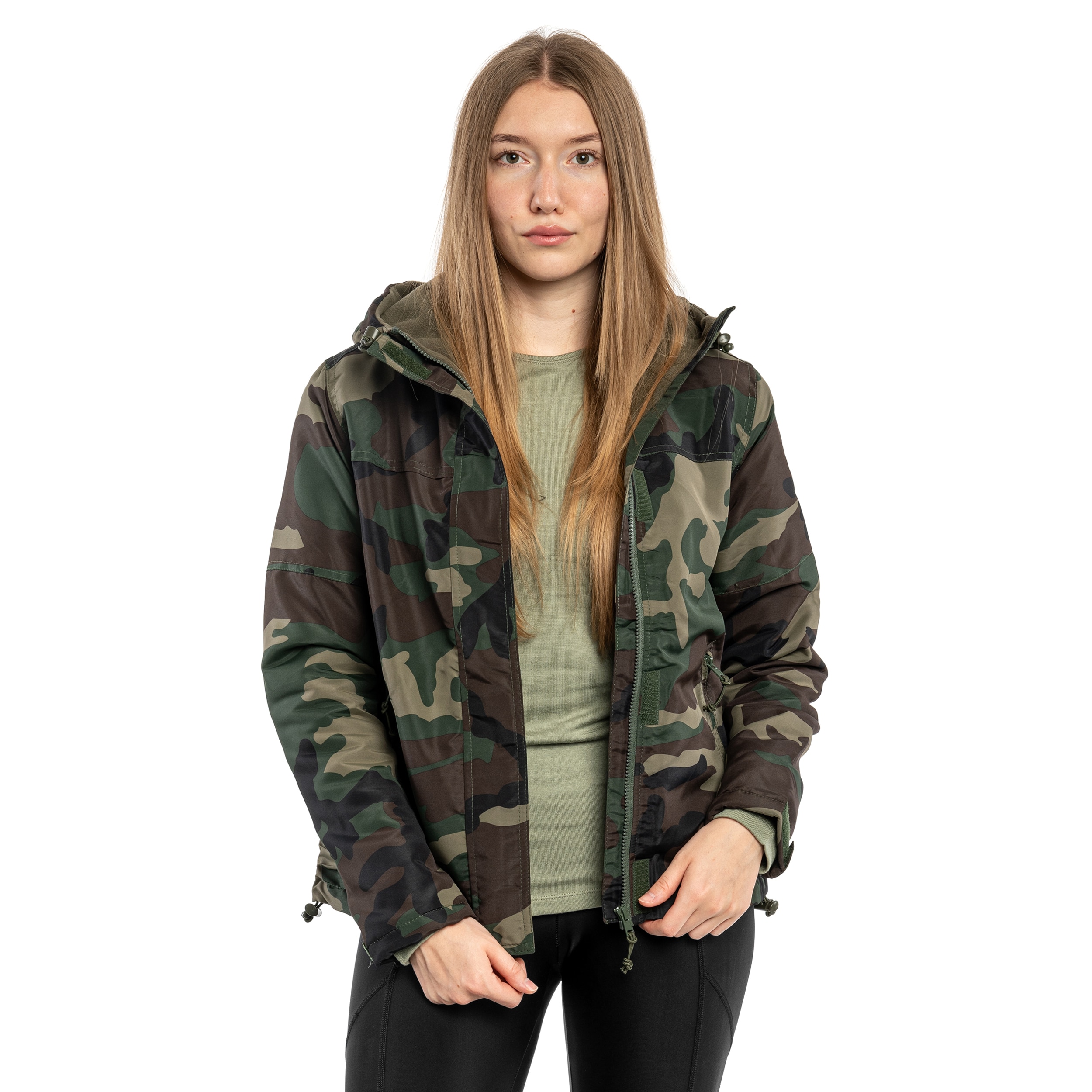 Kurtka damska Brandit Windbreaker Frontzip - Woodland