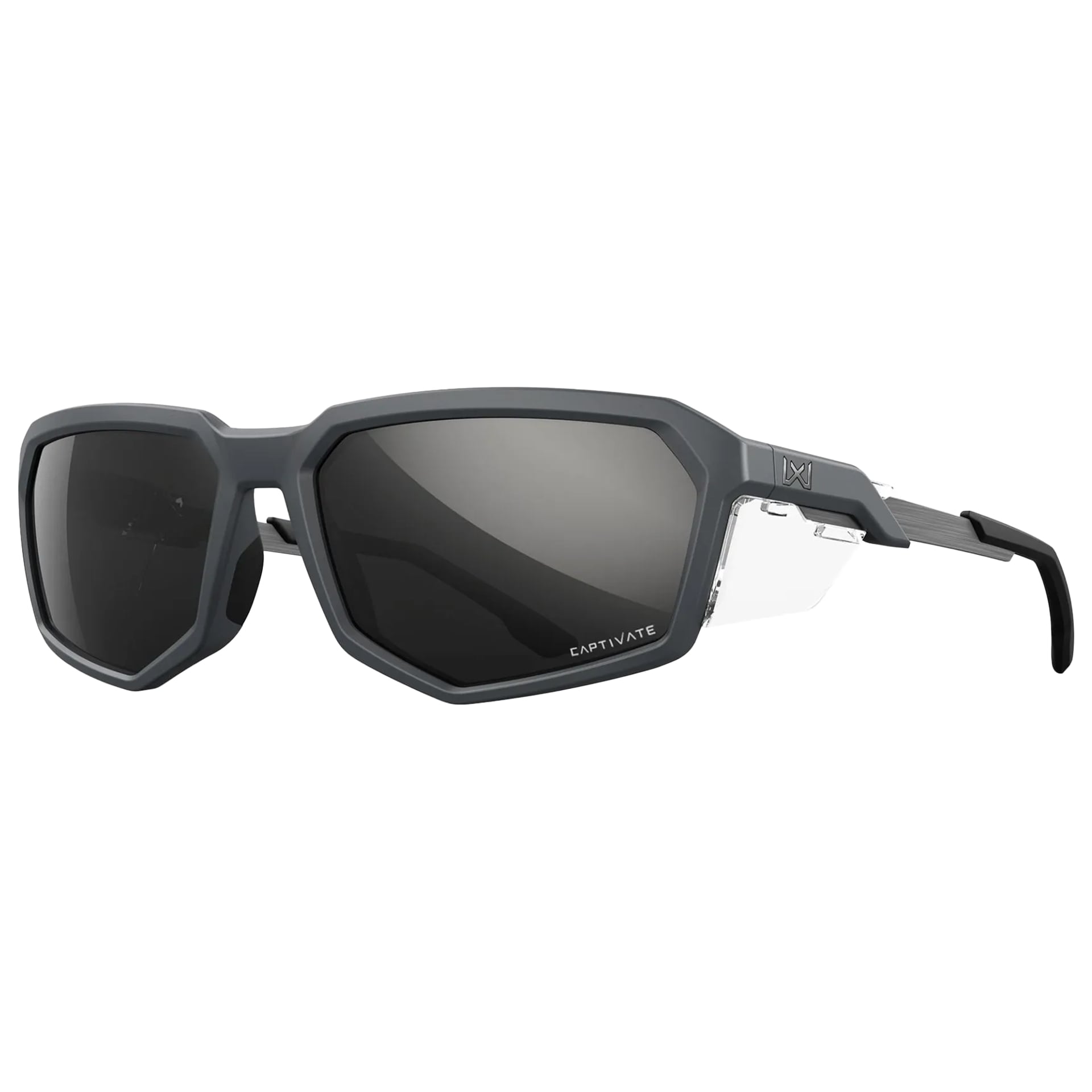 Okulary taktyczne Wiley X Recon - Captivate Polarized Black Mirror/Matte Grey