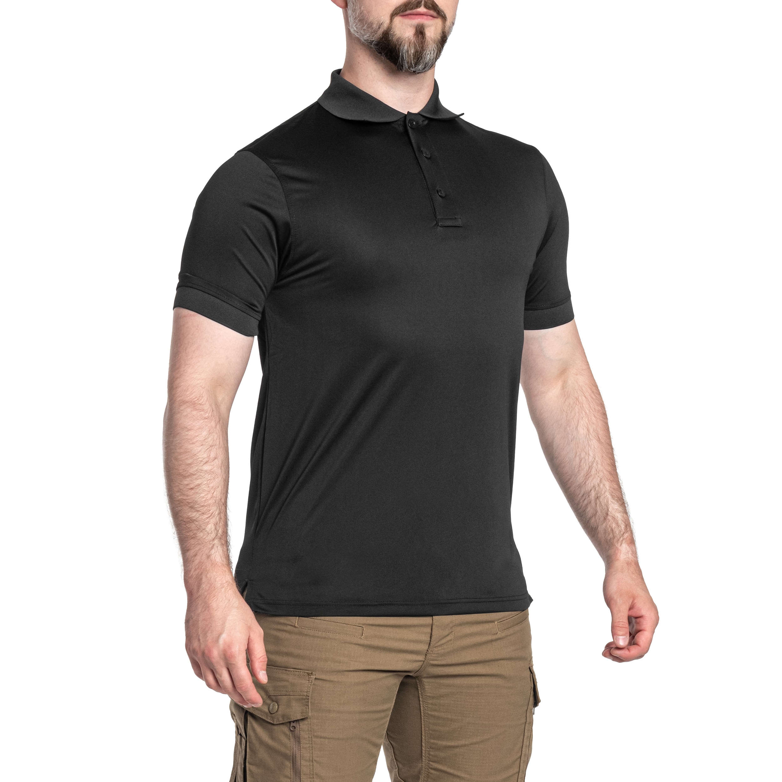 Koszulka termoaktywna polo Stoirm Performance Tactical P-01 - Black