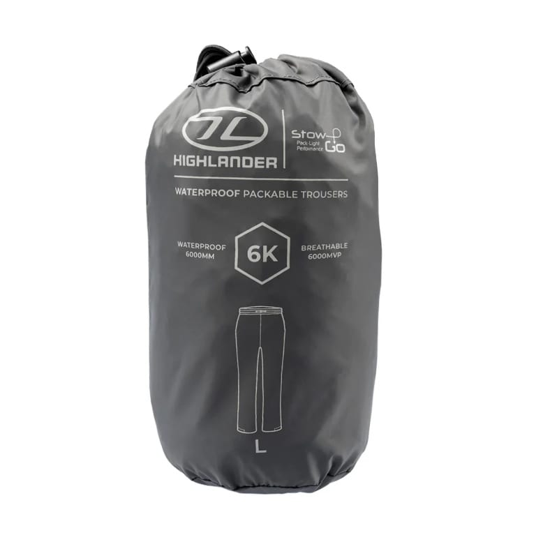 Spodnie Highlander Outdoor Stow & Go Waterproof Trousers New - Charcoal