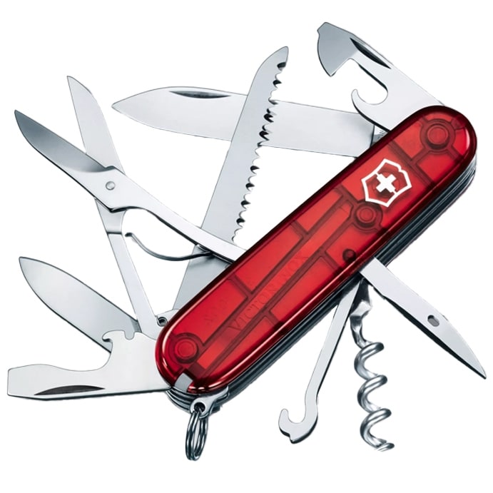 Багатофункціональний ніж Victorinox Huntsman - Transparent Red