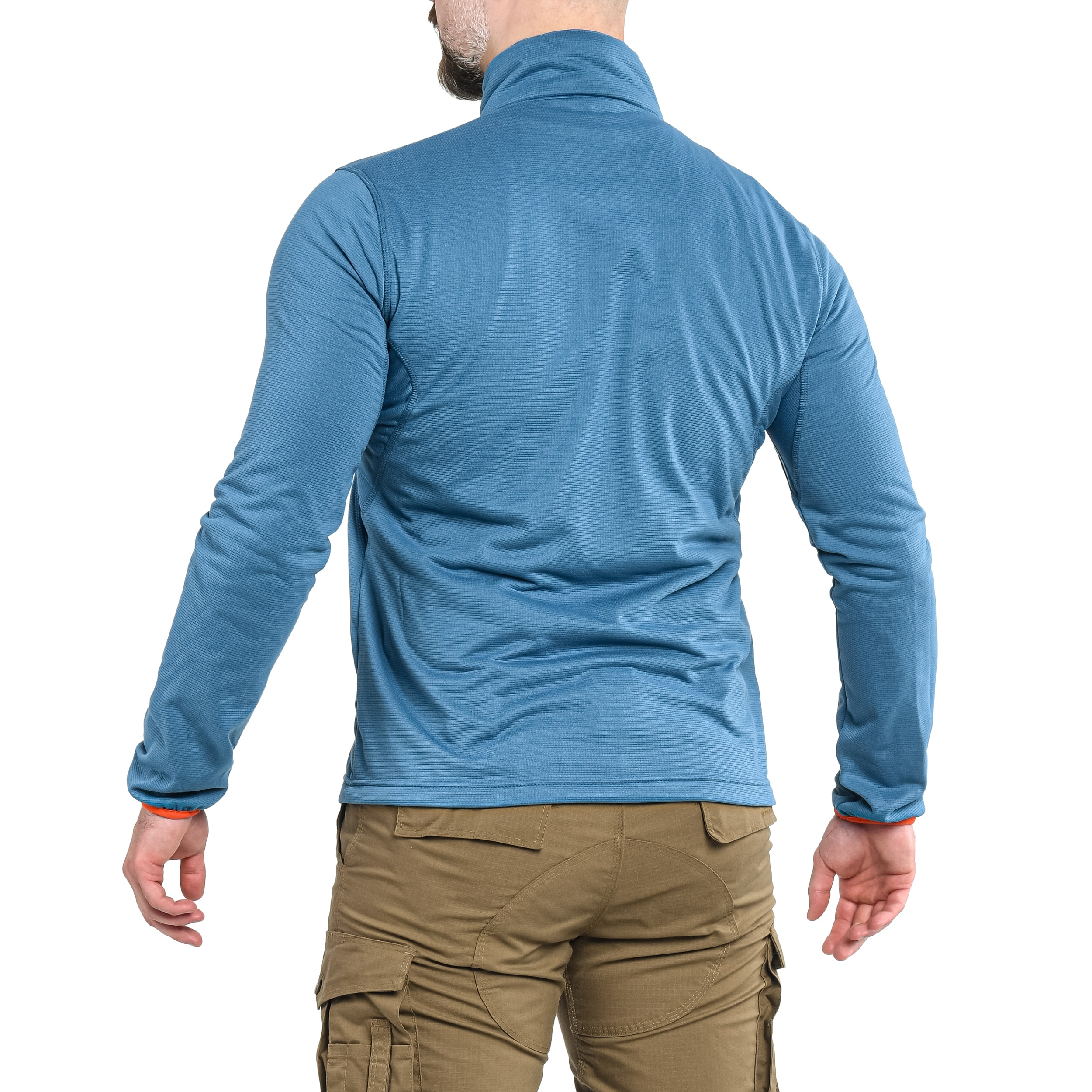 Polar Highlander Outdoor Hirta Grid Fleece - Steel Blue