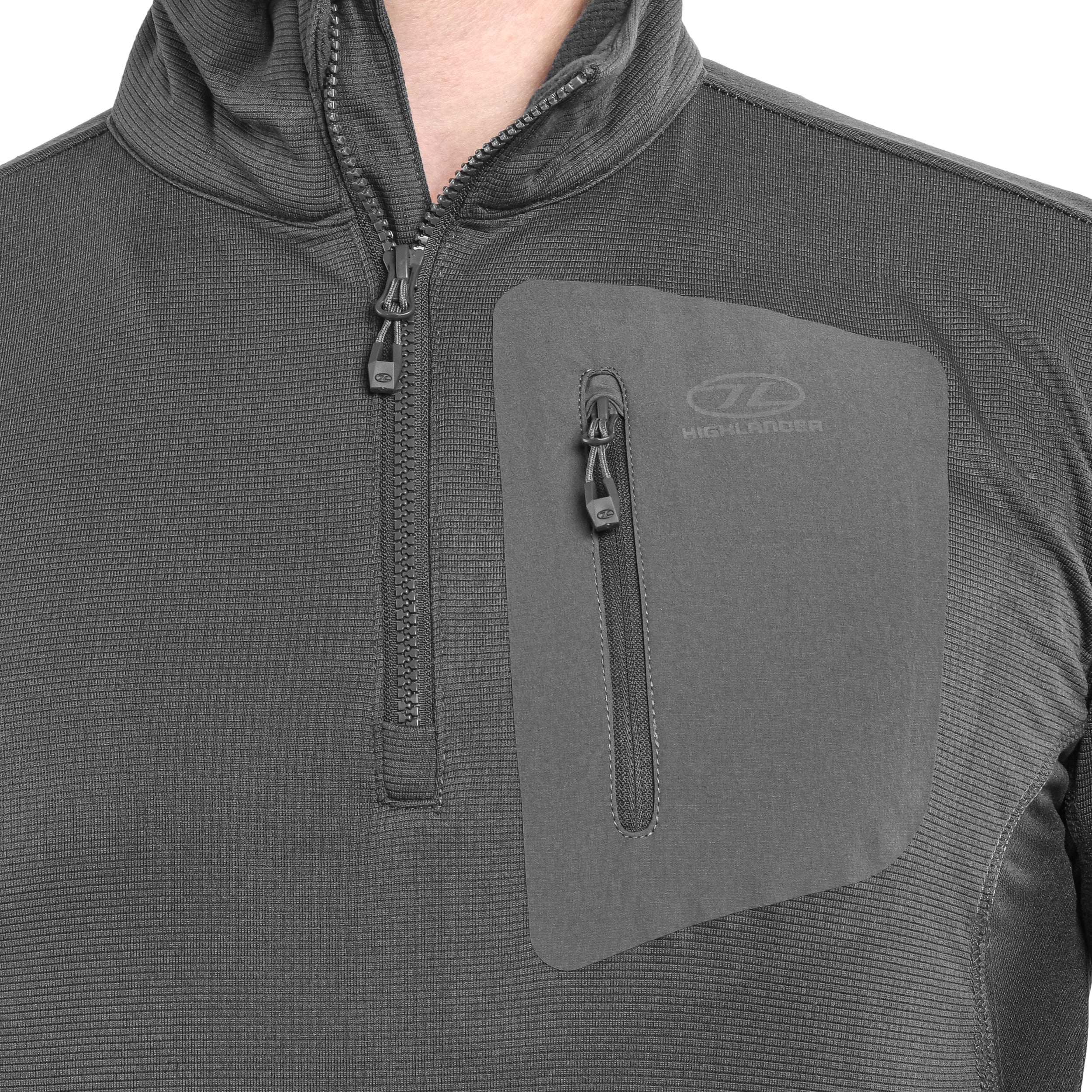 Polar Highlander Outdoor Hirta Grid Fleece - Dark Grey