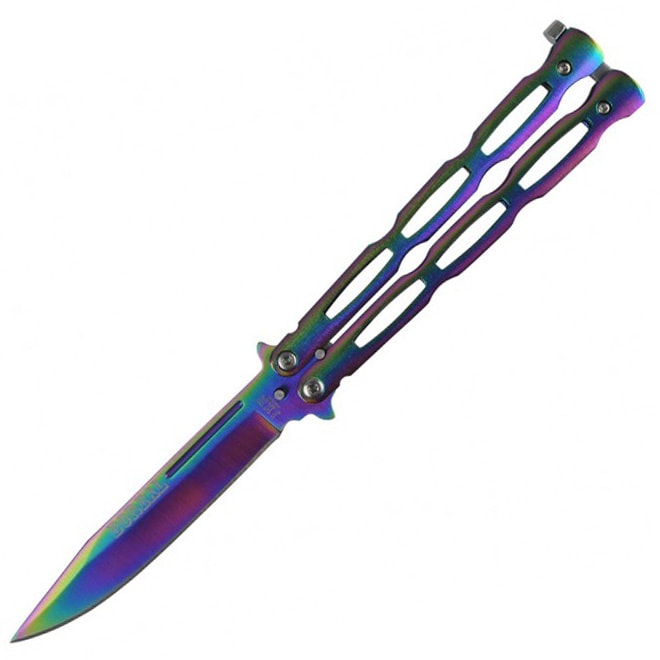 Nóż składany motylek Joker JKR507 Rainbow