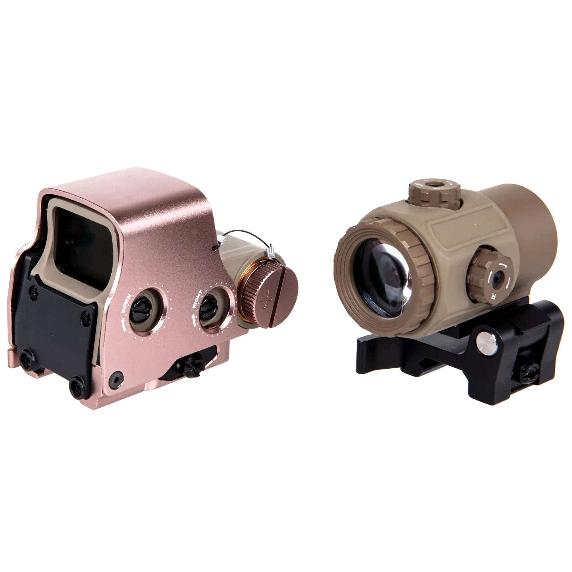 WADSN EXPS type collimator set with G43 type magnifier - Dark Earth
