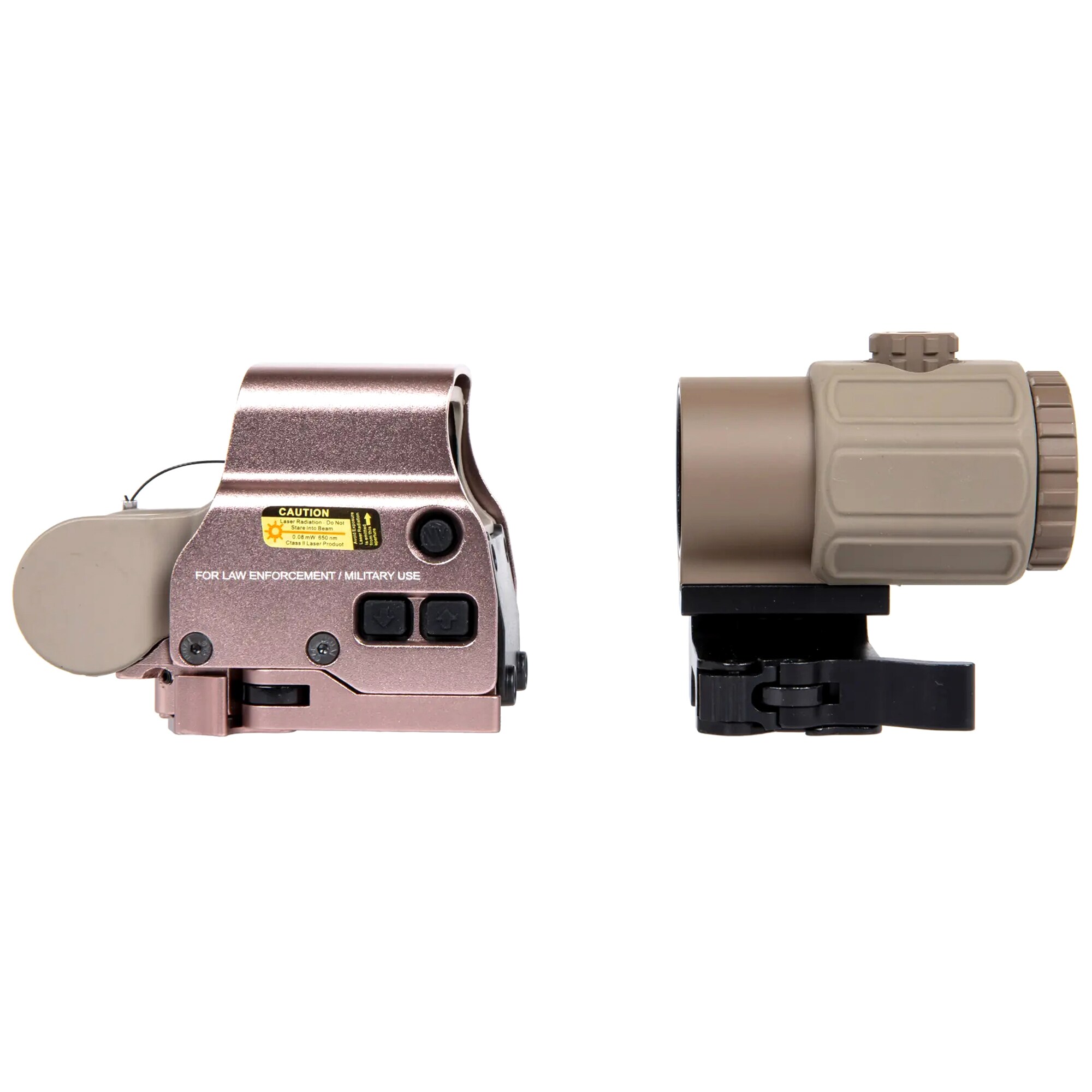 WADSN EXPS type collimator set with G43 type magnifier - Dark Earth