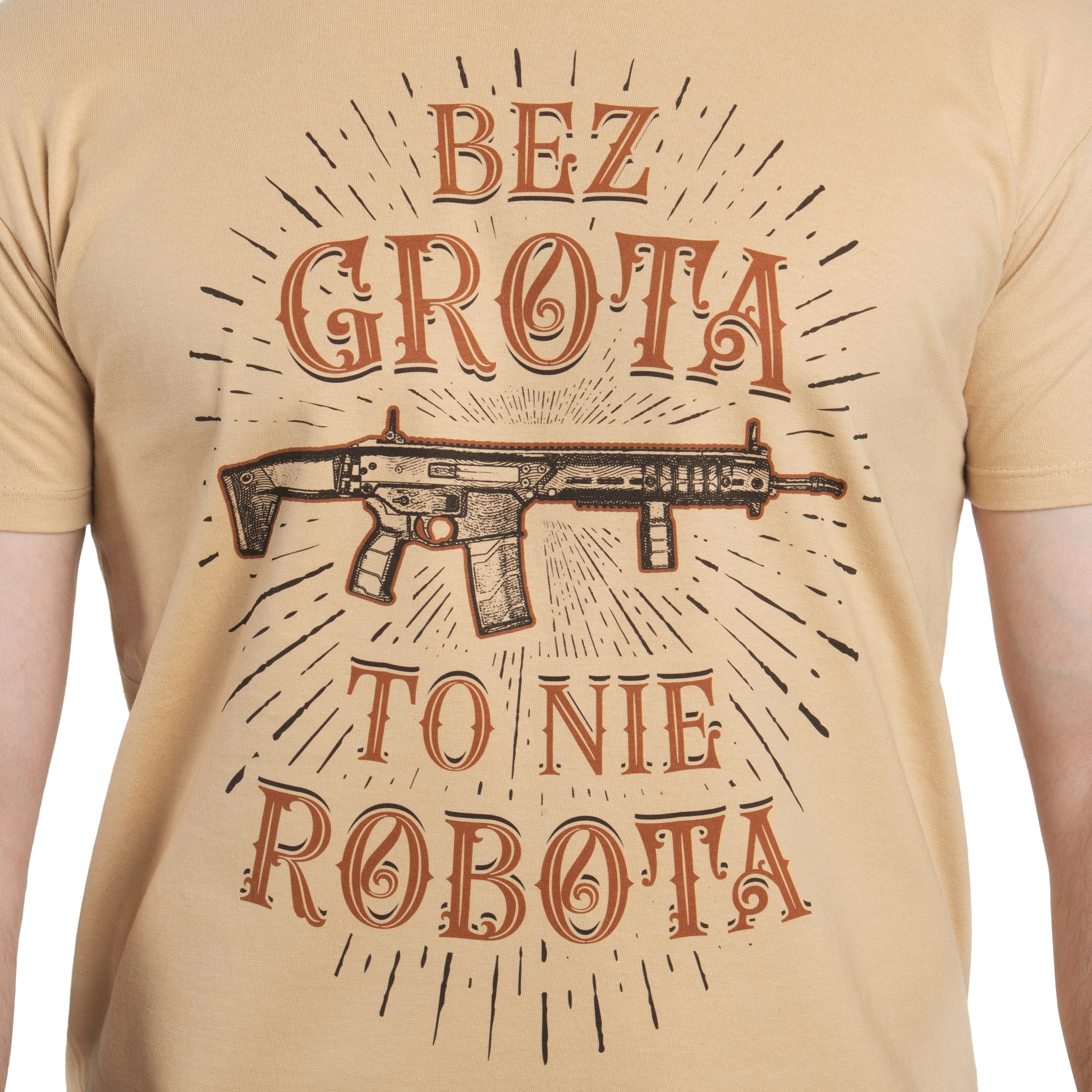 Koszulka T-Shirt War Hog Bez Grota to nie robota - Coyote