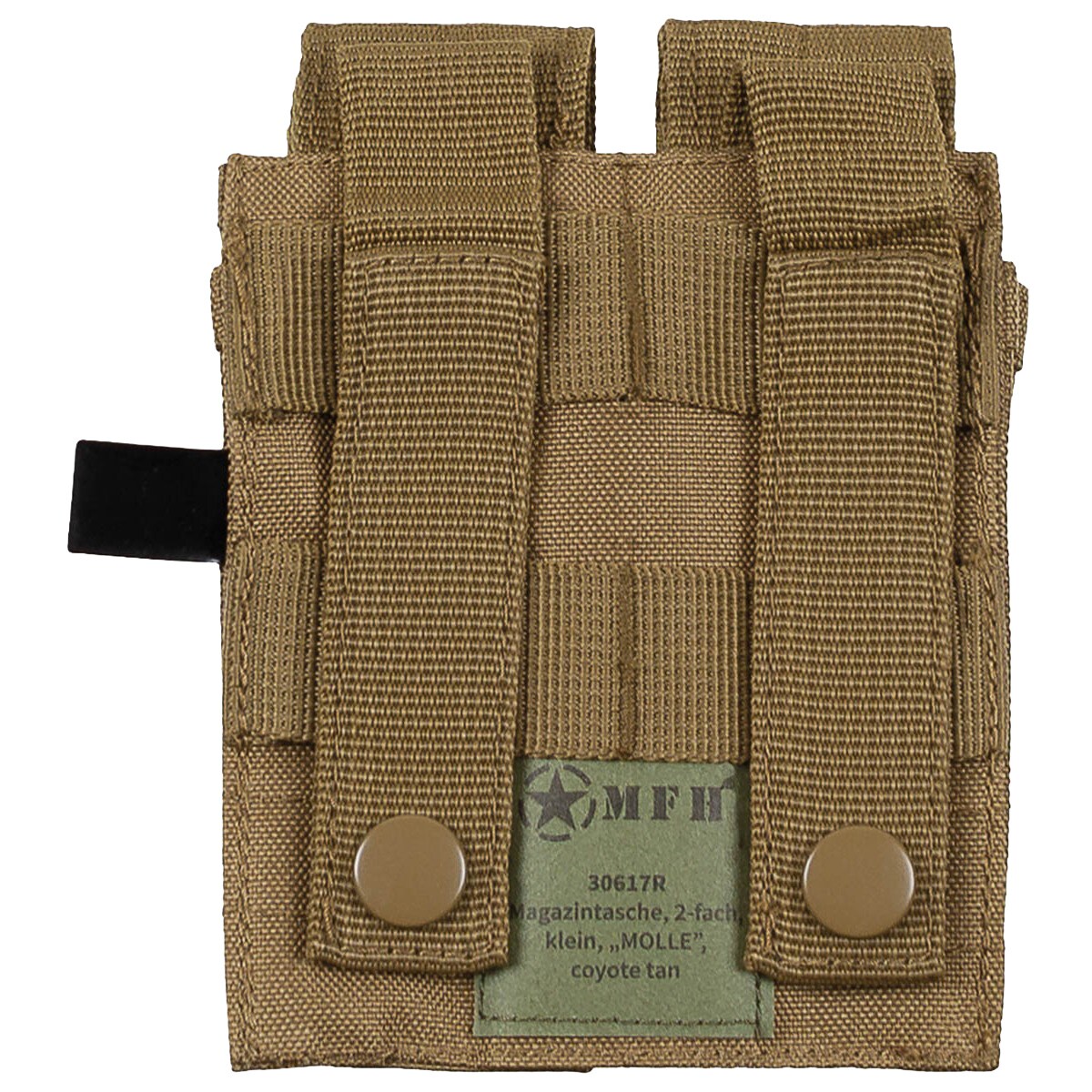 Ładownica na magazynki pistoletowe MFH Ammo Pouch Double Small MOLLE - Coyote Tan