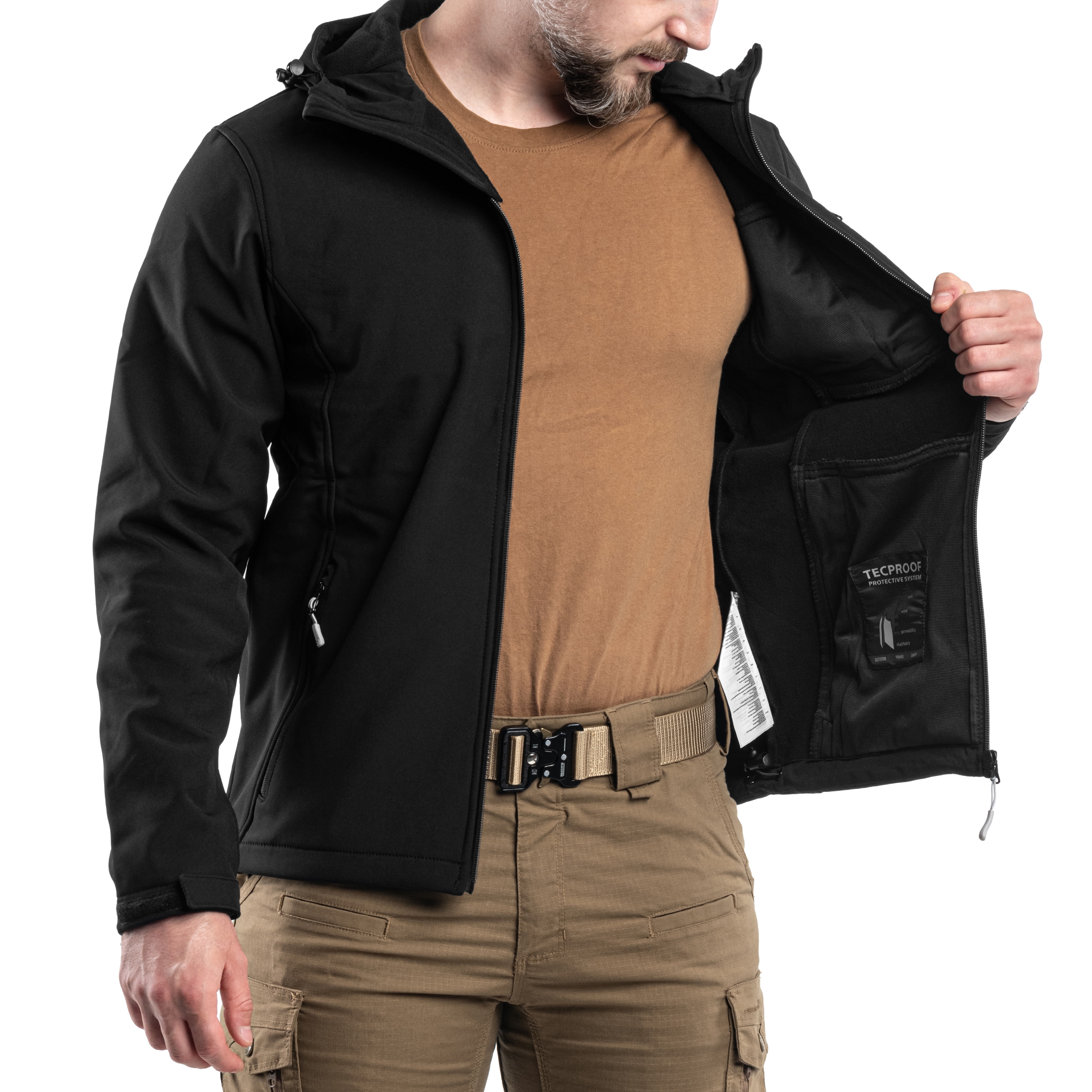 Kurtka Hi-Tec Softshell Caen - Black