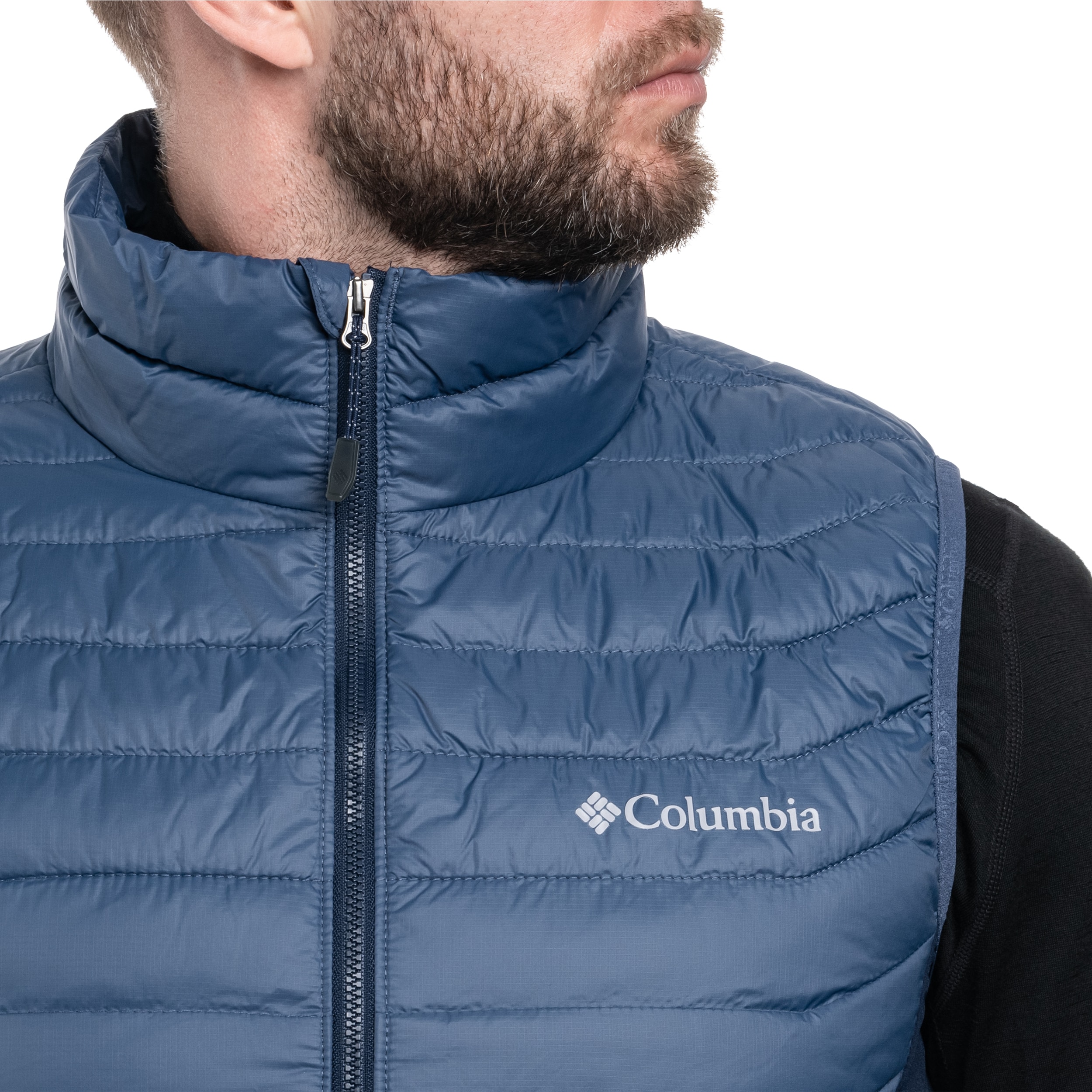 Bezrękawnik Columbia Powder Pass - Dark Mountain/Collegiate Navy