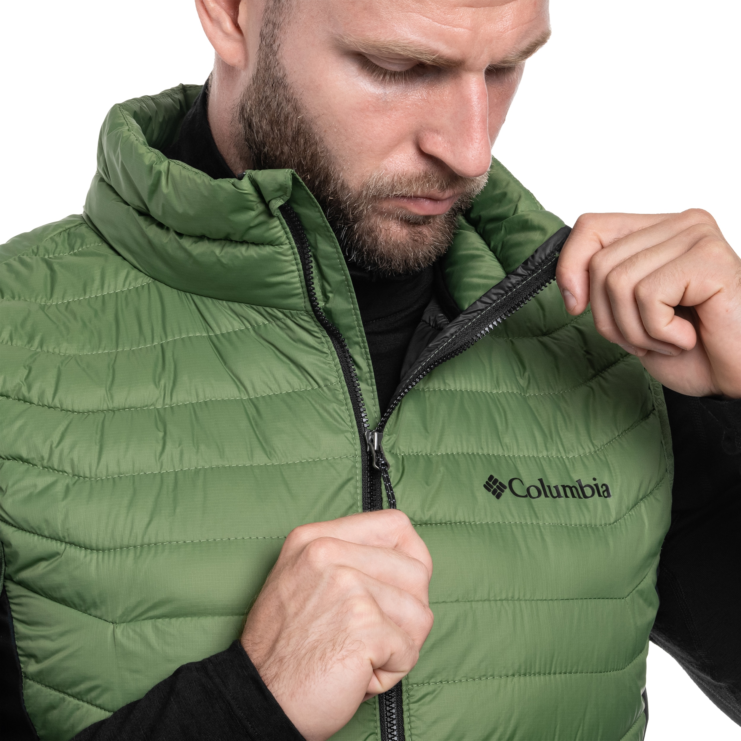 Bezrękawnik Columbia Powder Pass - Canteen/Black