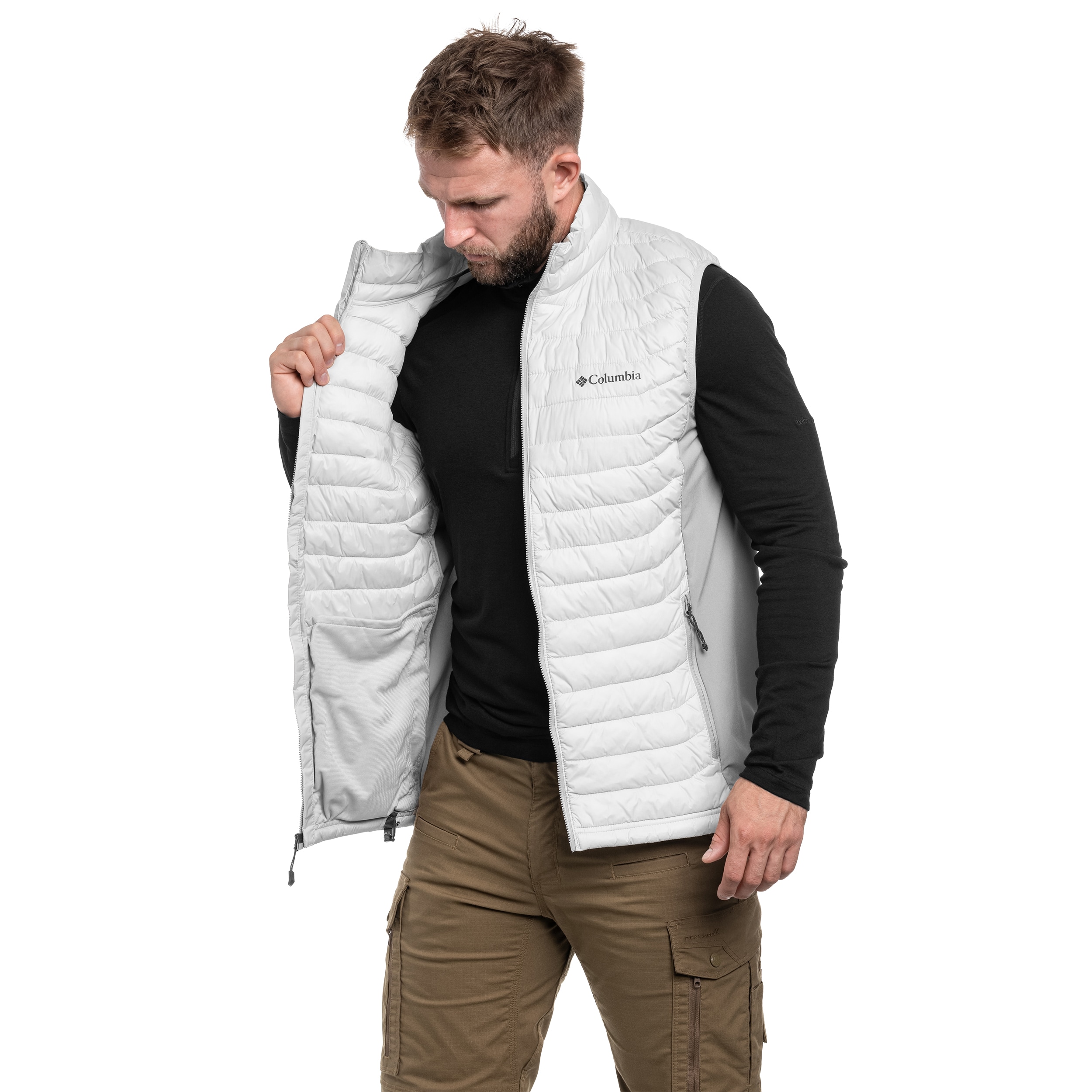 Bezrękawnik Columbia Powder Pass - Dark Stone/Flint Grey