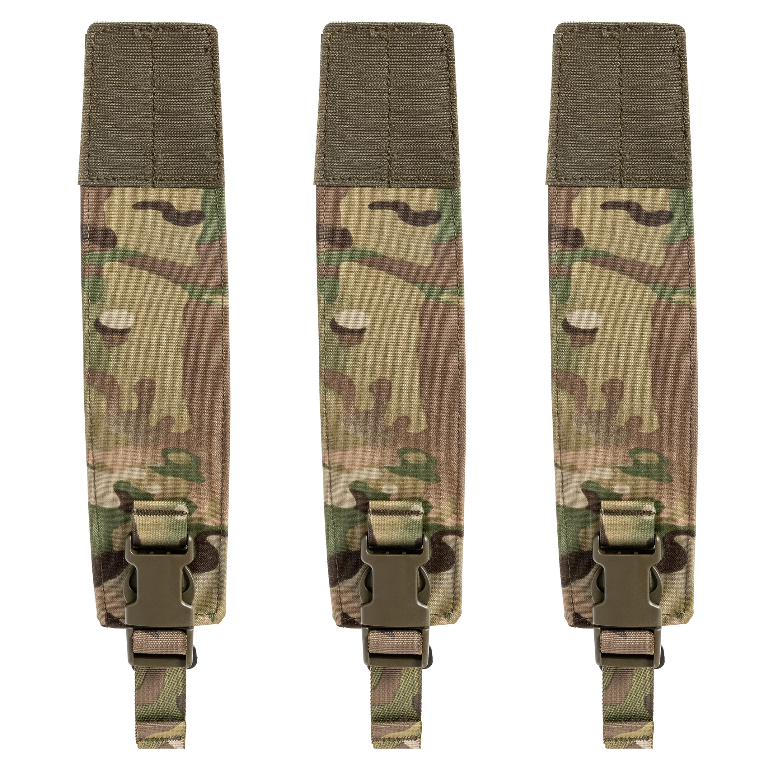 Zestaw trzech klap Combat Lab do potrójnej ładownicy Front Flap Chest Rig - MultiCam